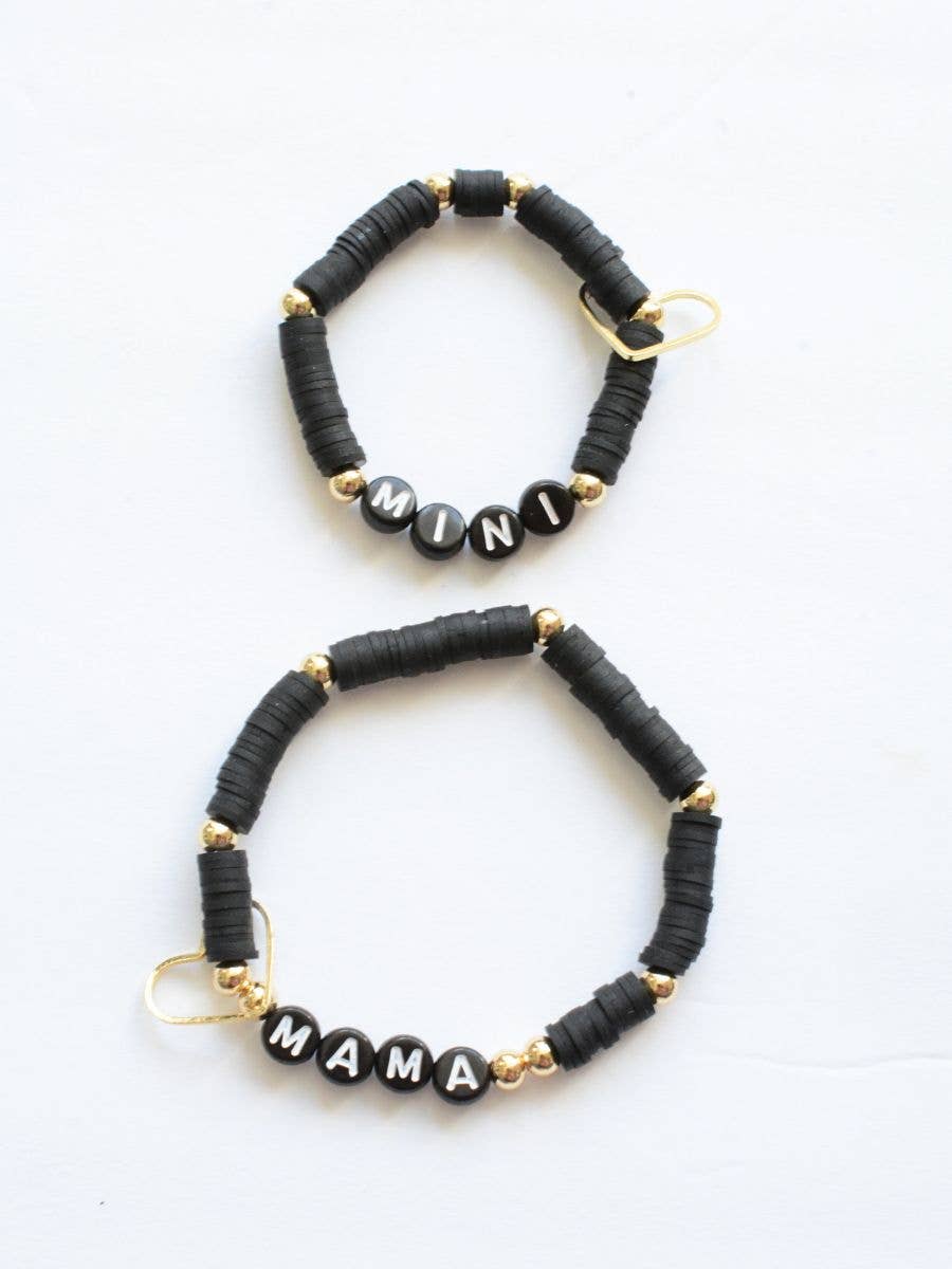 Two and Crew - Mama & Mini Black Bracelet Set