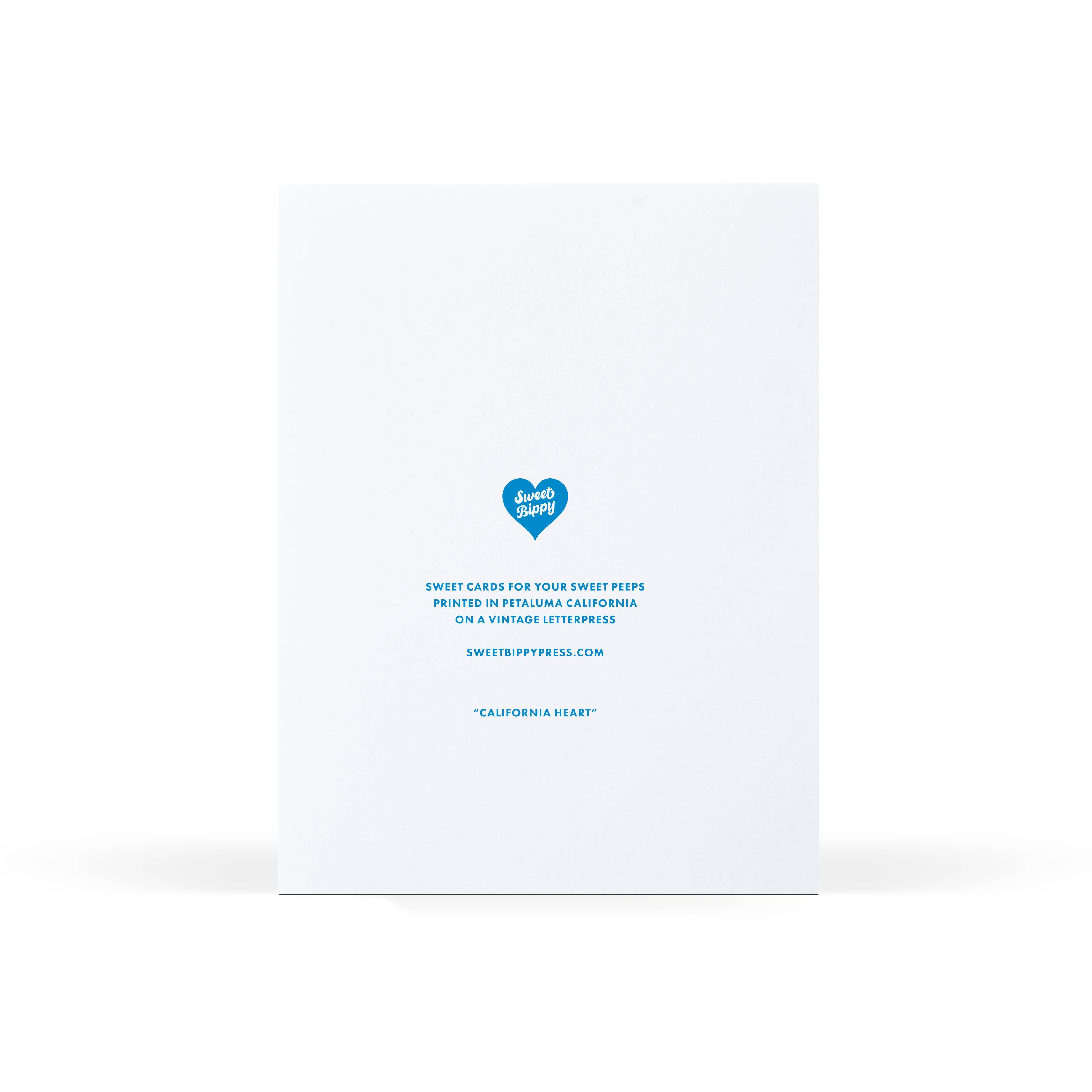 Sweet Bippy Press - California - Bay Area Heart Greeting Card
