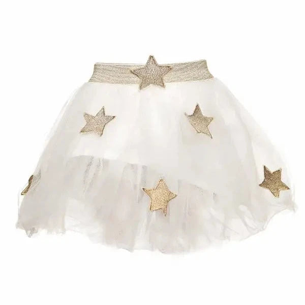 Star Patch Tutu - White & Gold