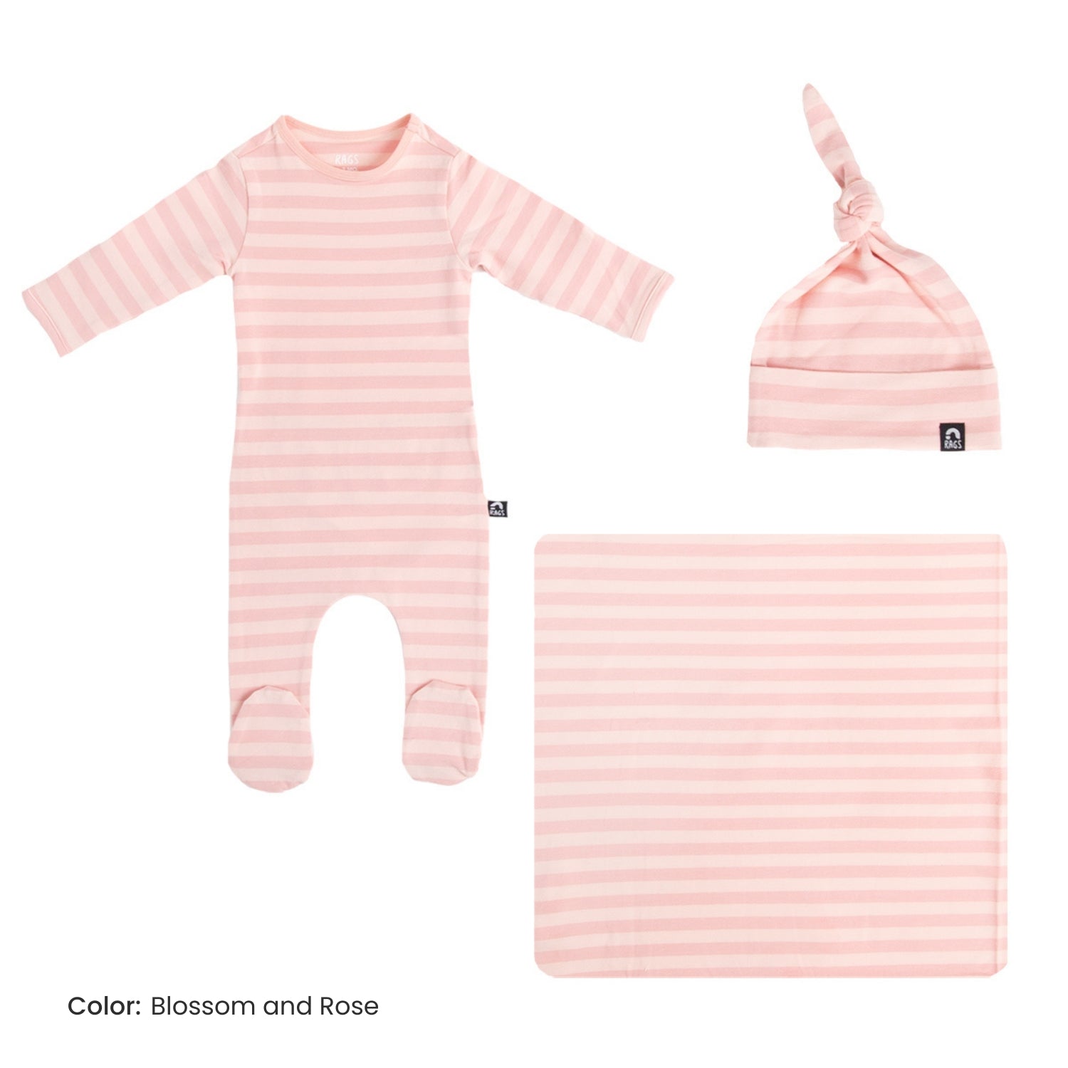 RAGS Newborn Gift Bundle - Blossom Stripe