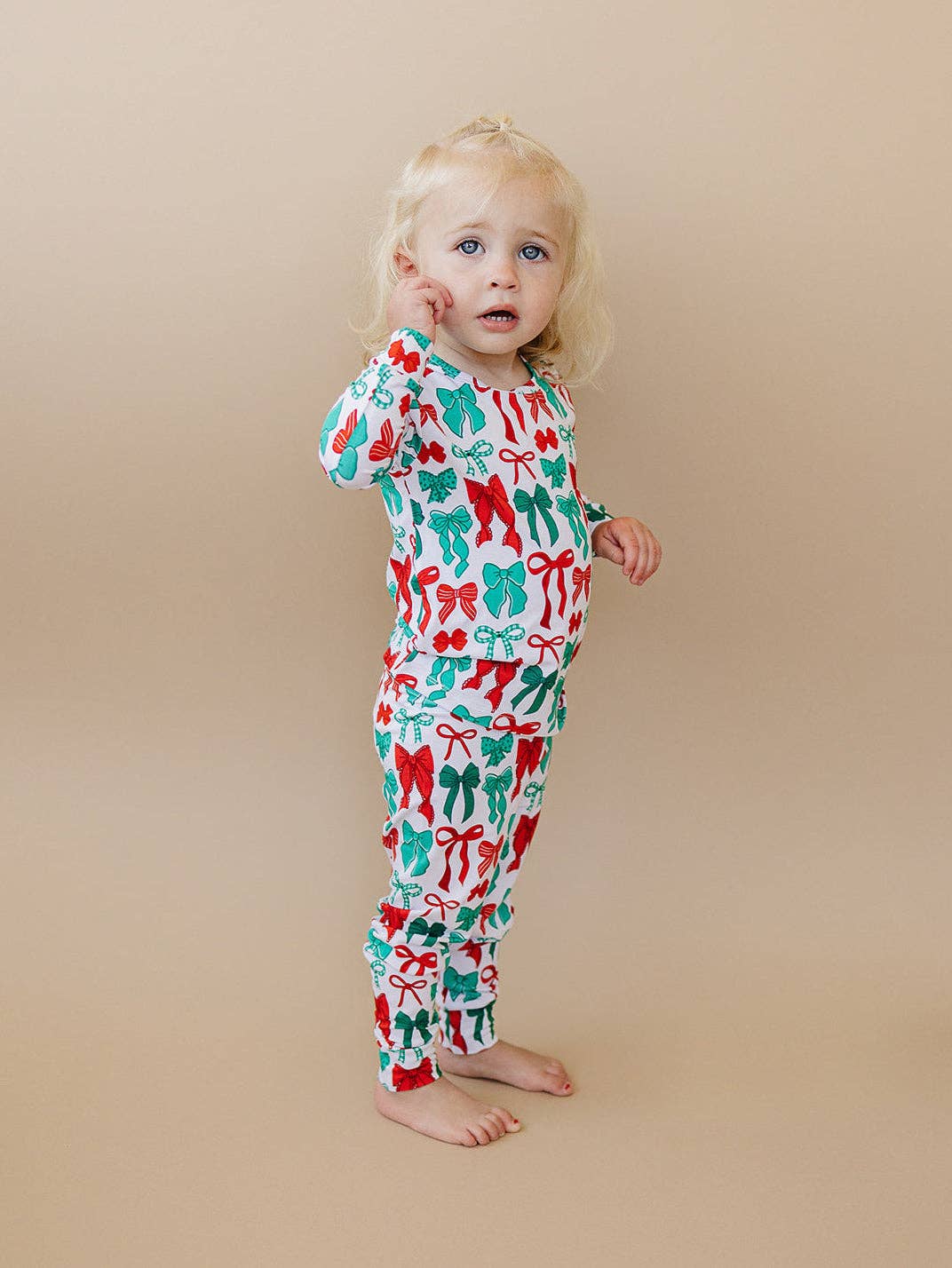 Lucky Panda Kids Bamboo PJs - Merry Bows