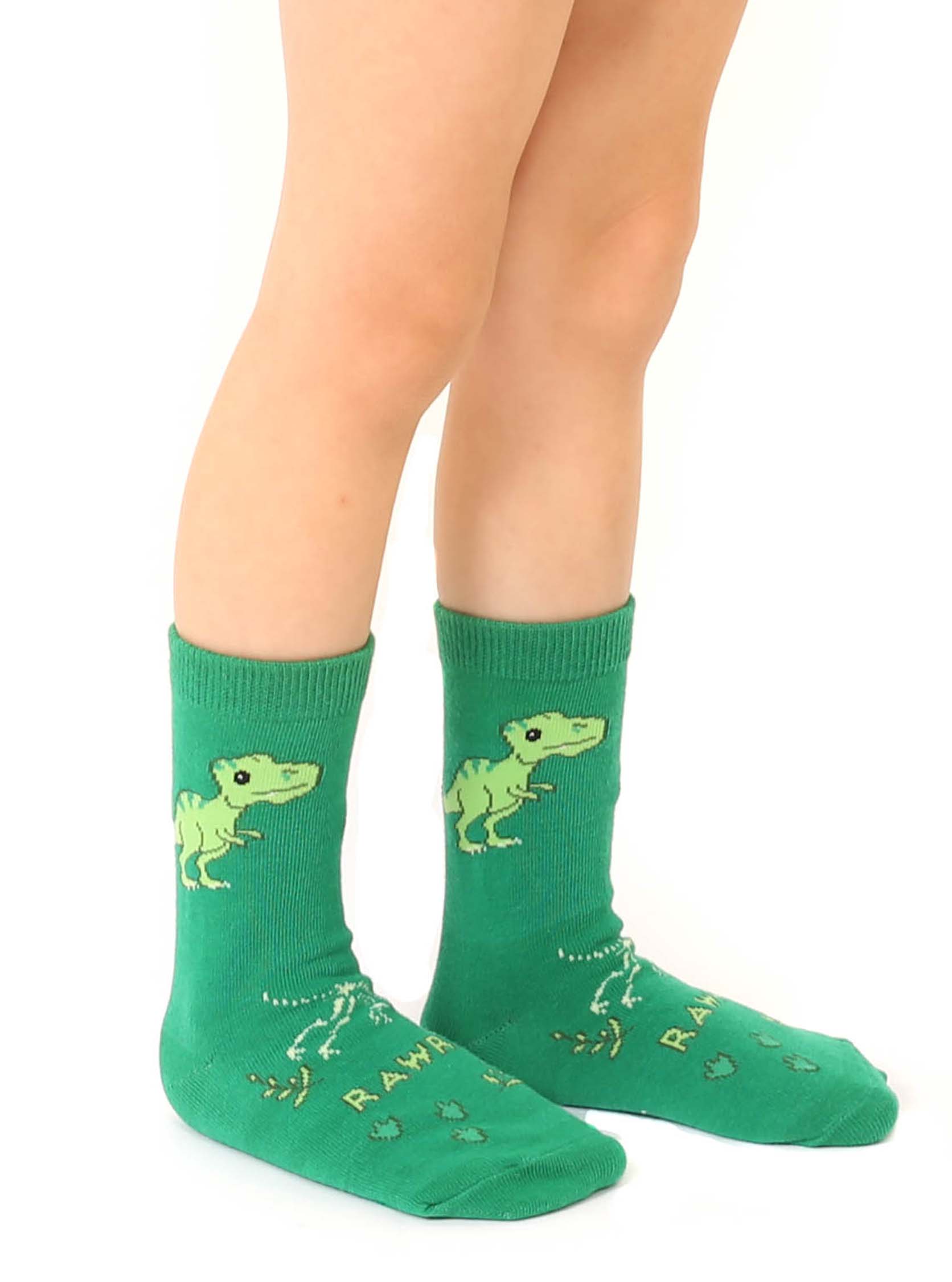 Living Royal 3D Packaged Crew Socks - Dinosaur