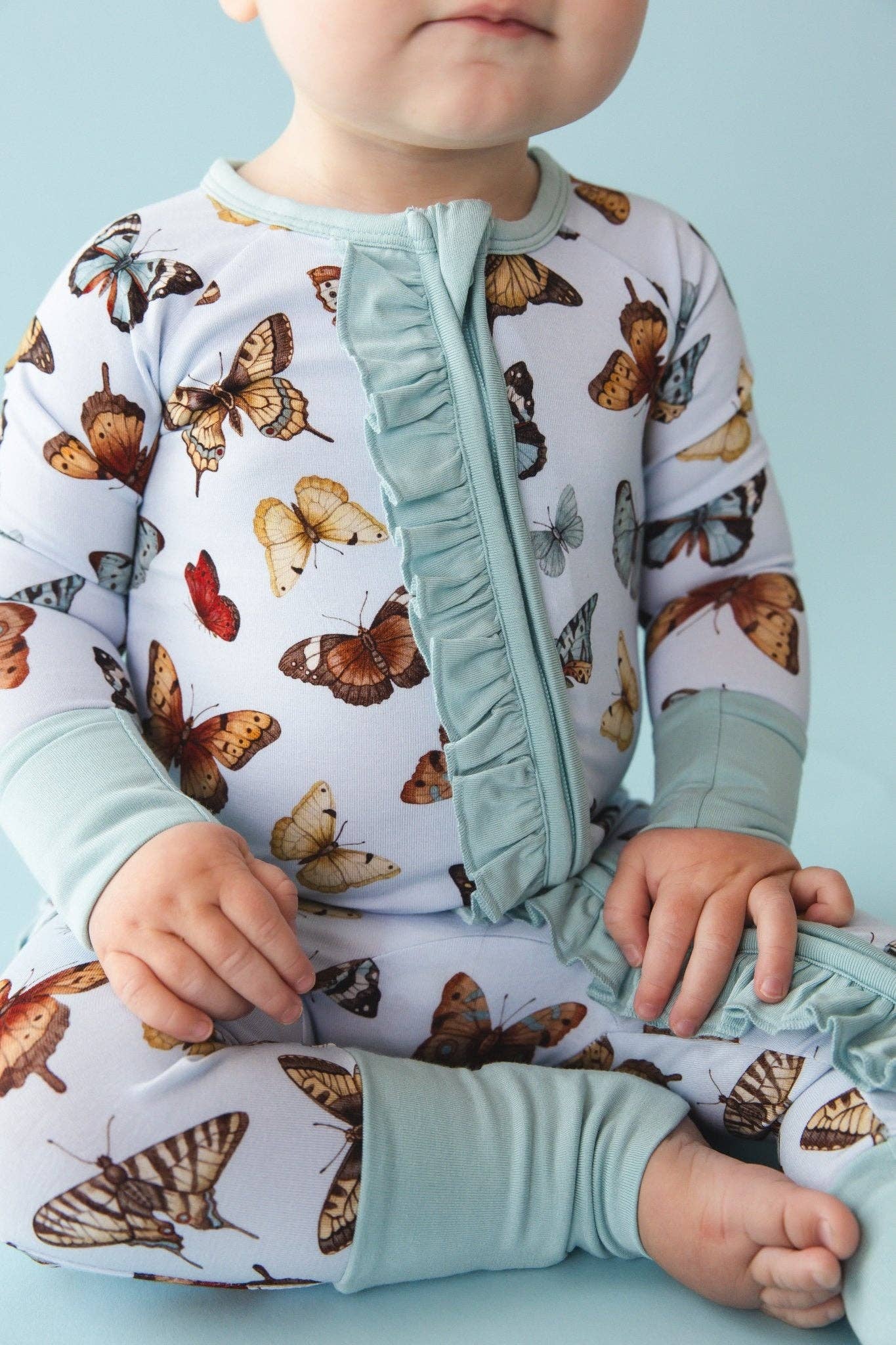 Jammie Session Bamboo Romper - Butterfly Kisses