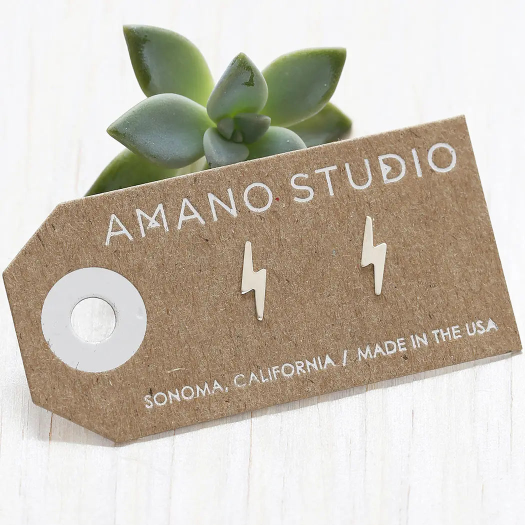 Amano Studio - Lightning Bolt Studs Silver