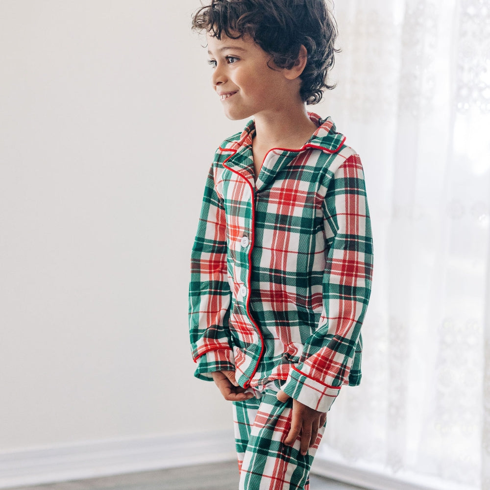Christmas Plaid Button Down Pajamas - Child (Final Sale)