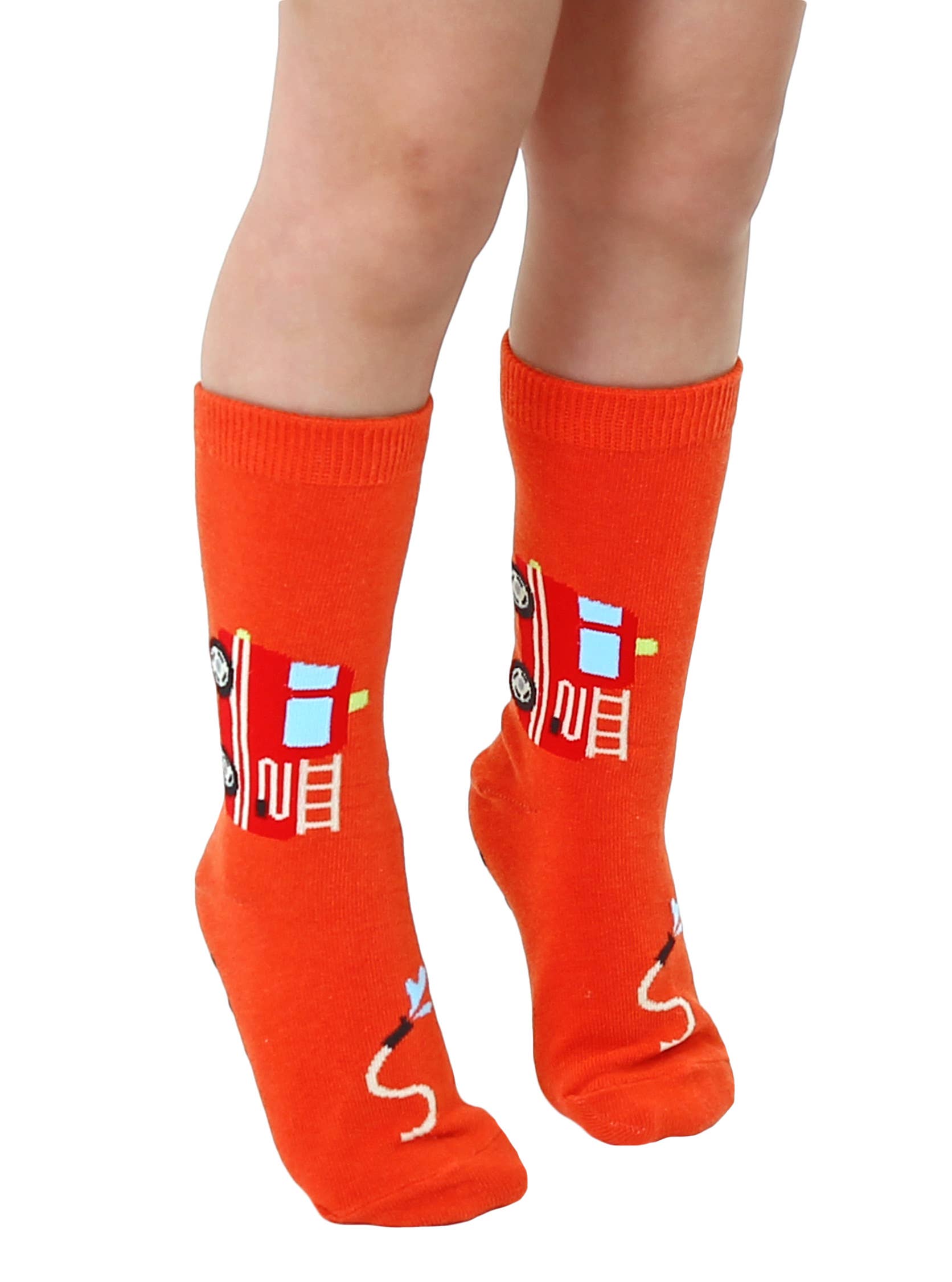 Living Royal 3D Packaged Crew Socks - Fire Truck