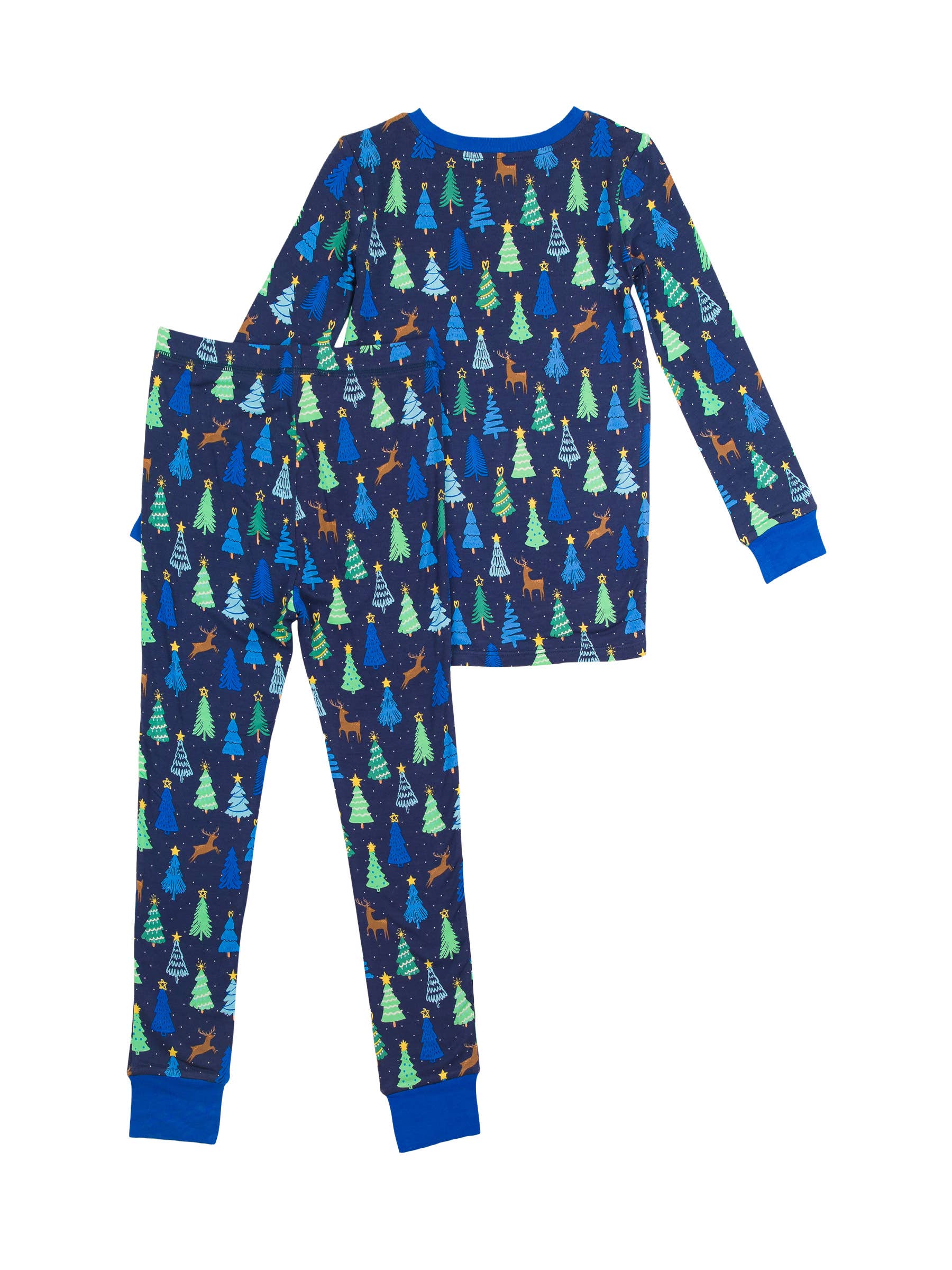 RuggedButts - Merry Blue Pines Bamboo Long Sleeve Pajama Set