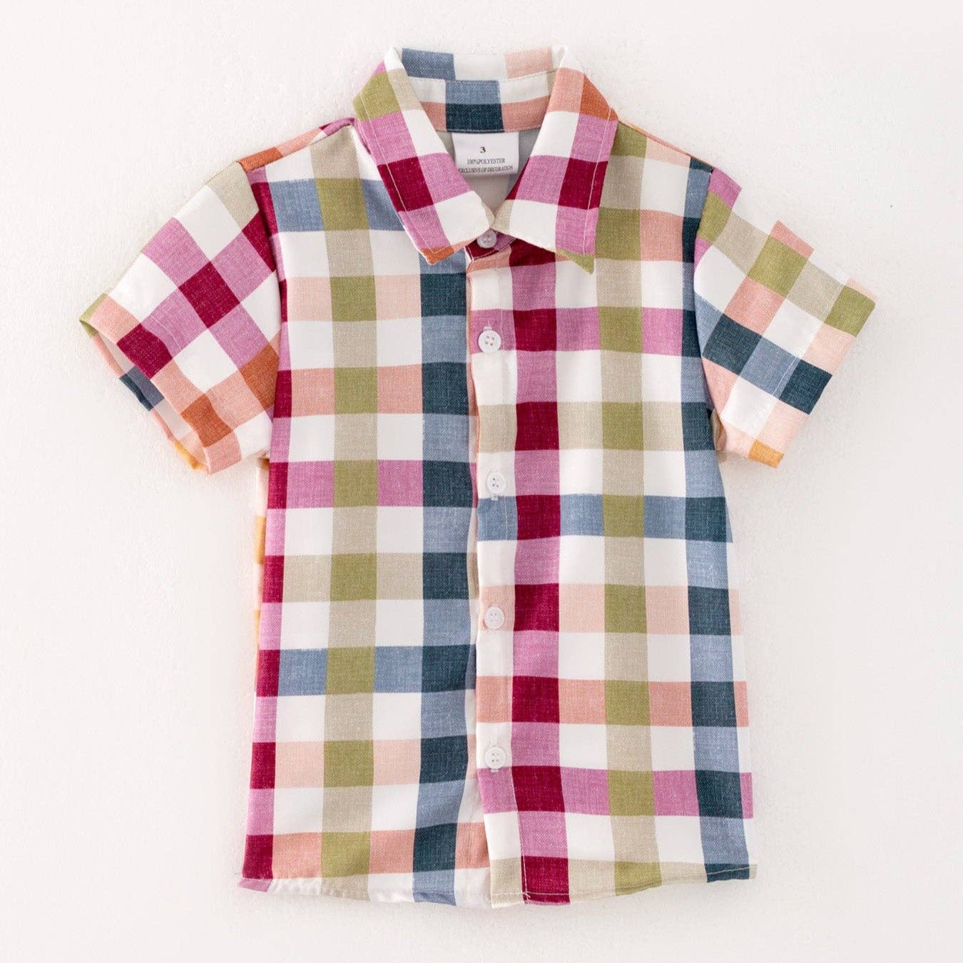 Fall Plaid Collared T-Shirt