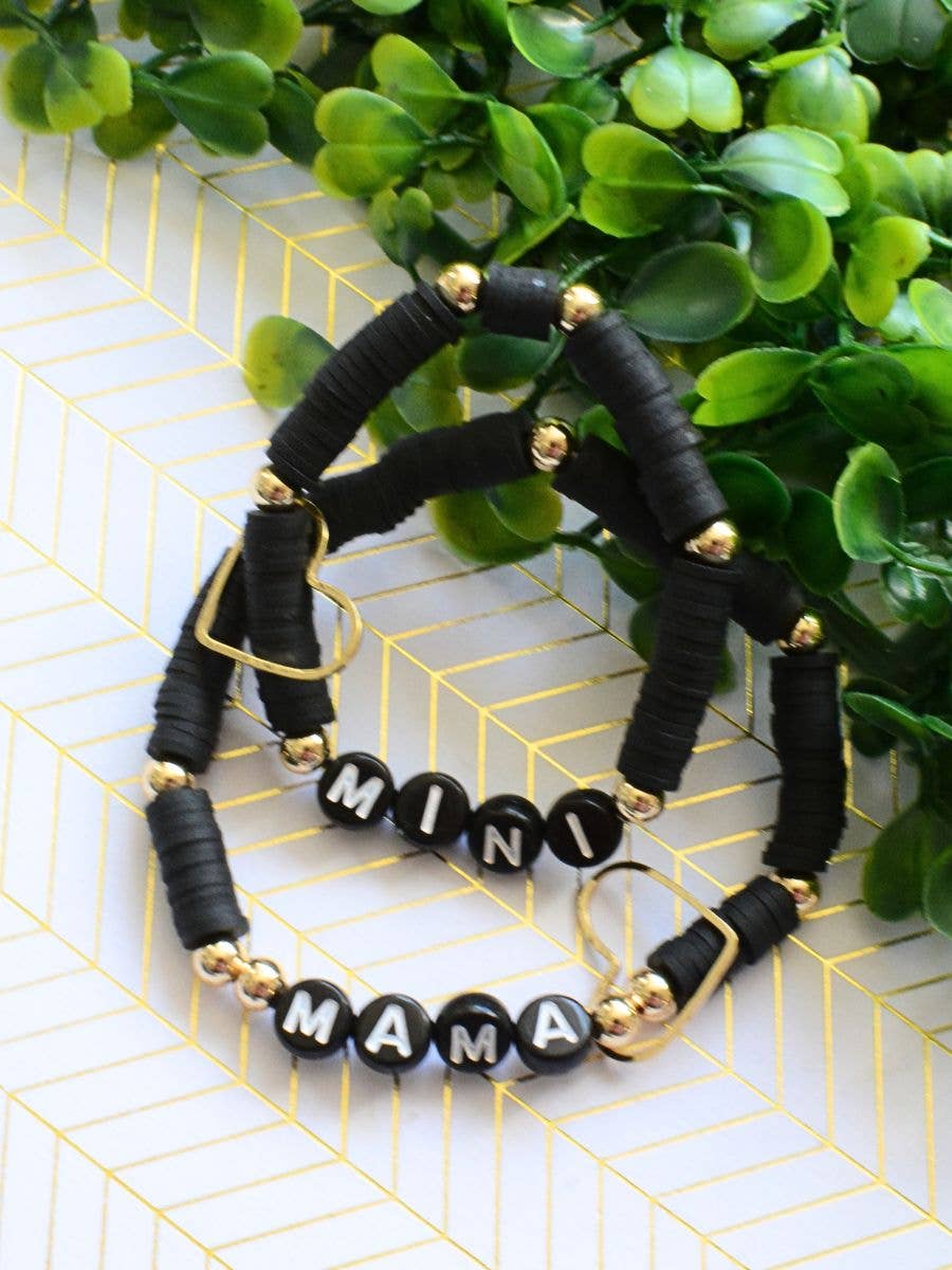 Two and Crew - Mama & Mini Black Bracelet Set