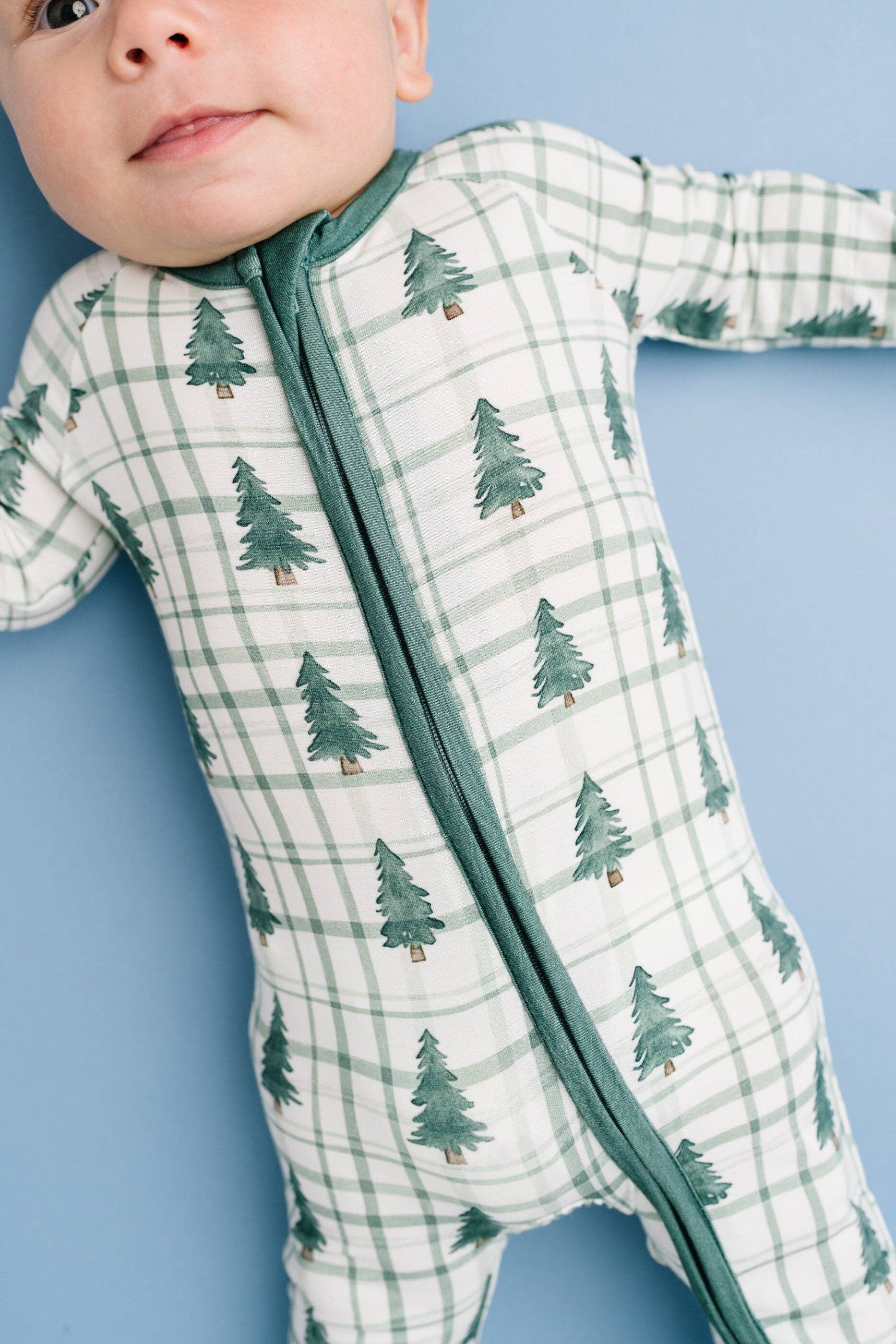 Little One Shop Bamboo Convertible Romper - Tree Farm