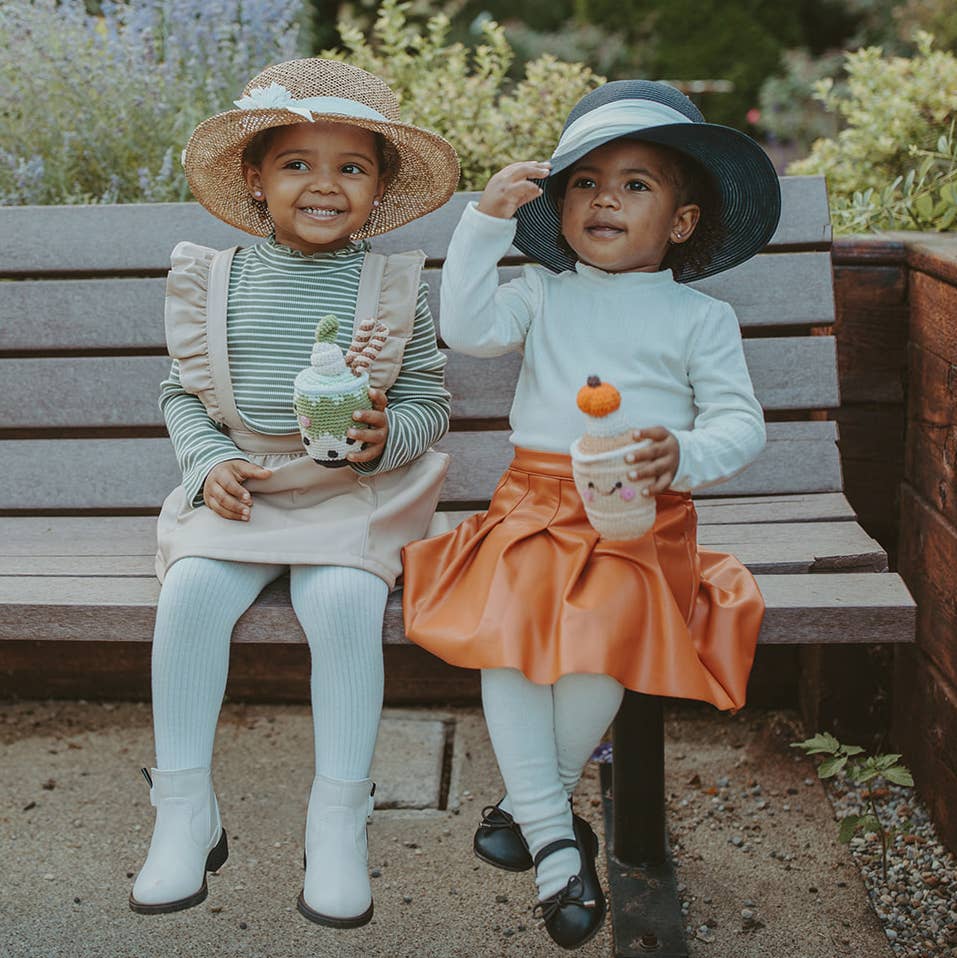 Pebble - Pretend Play Food Rattle - Pumpkin Spice Latte