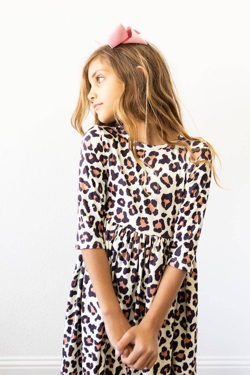 Mila & Rose 3/4 Sleeve Pocket Twirl Dress - Wild One