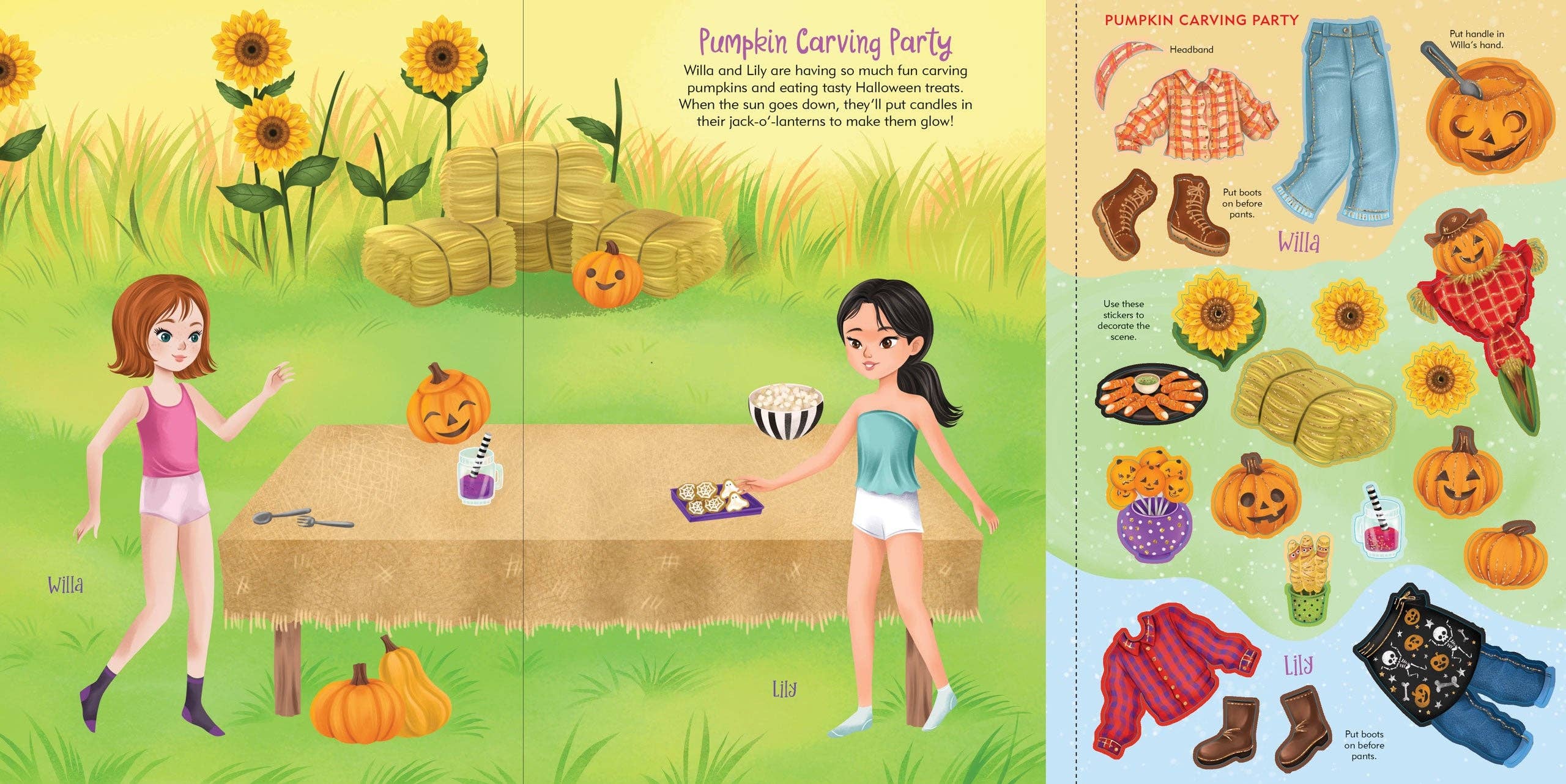 Sticker Doll Dress-Up Book - Halloween