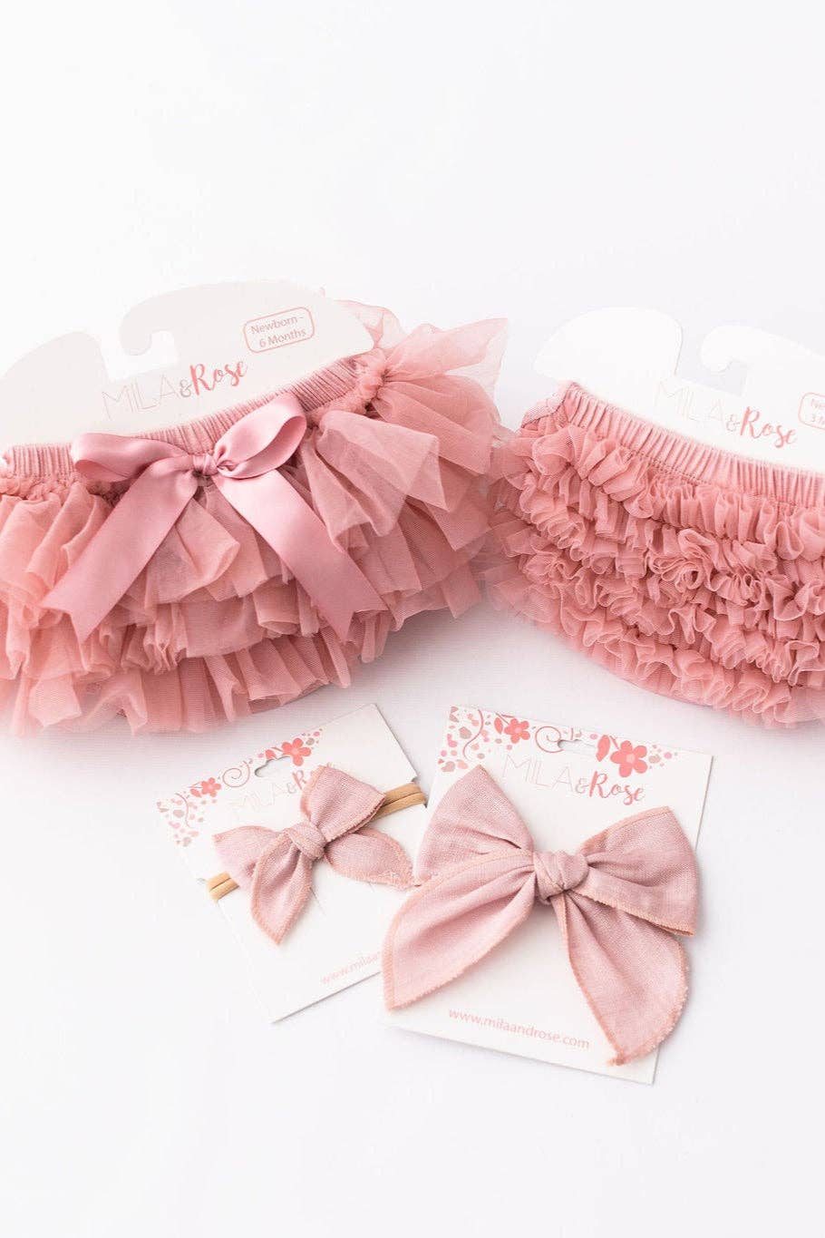 Mila & Rose Ruffle Tutu Bloomer - Vintage Pink