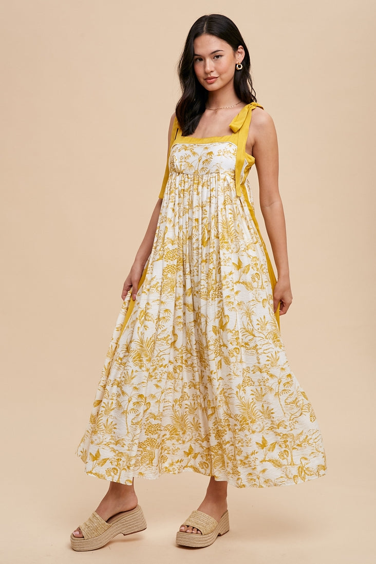 Goldenrod Floral Maxi Dress