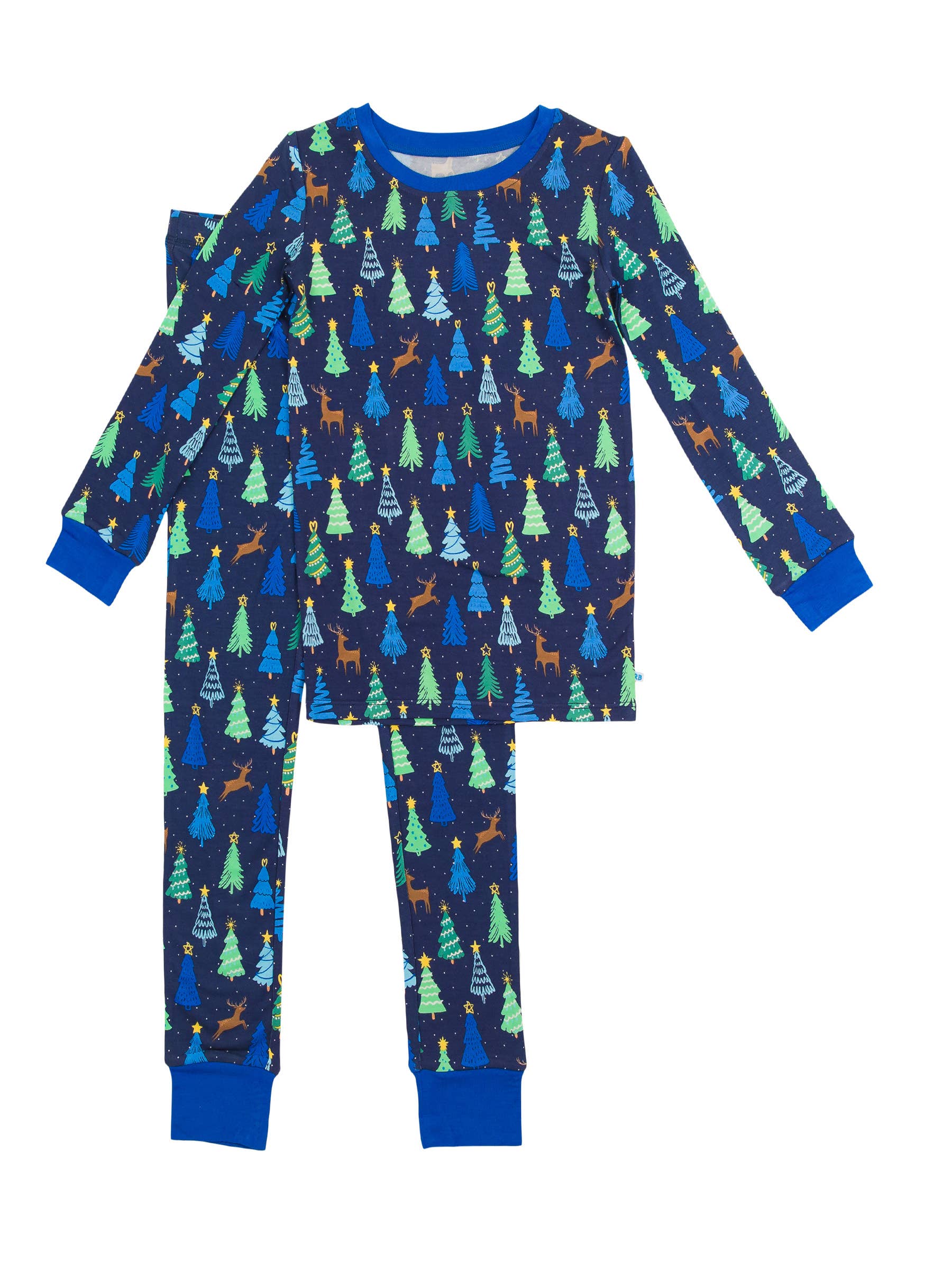 RuggedButts - Merry Blue Pines Bamboo Long Sleeve Pajama Set (Final Sale)