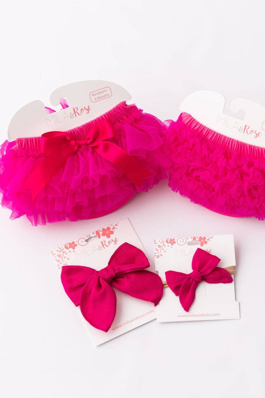 Mila & Rose Ruffle Tutu Bloomer  - Hot Pink