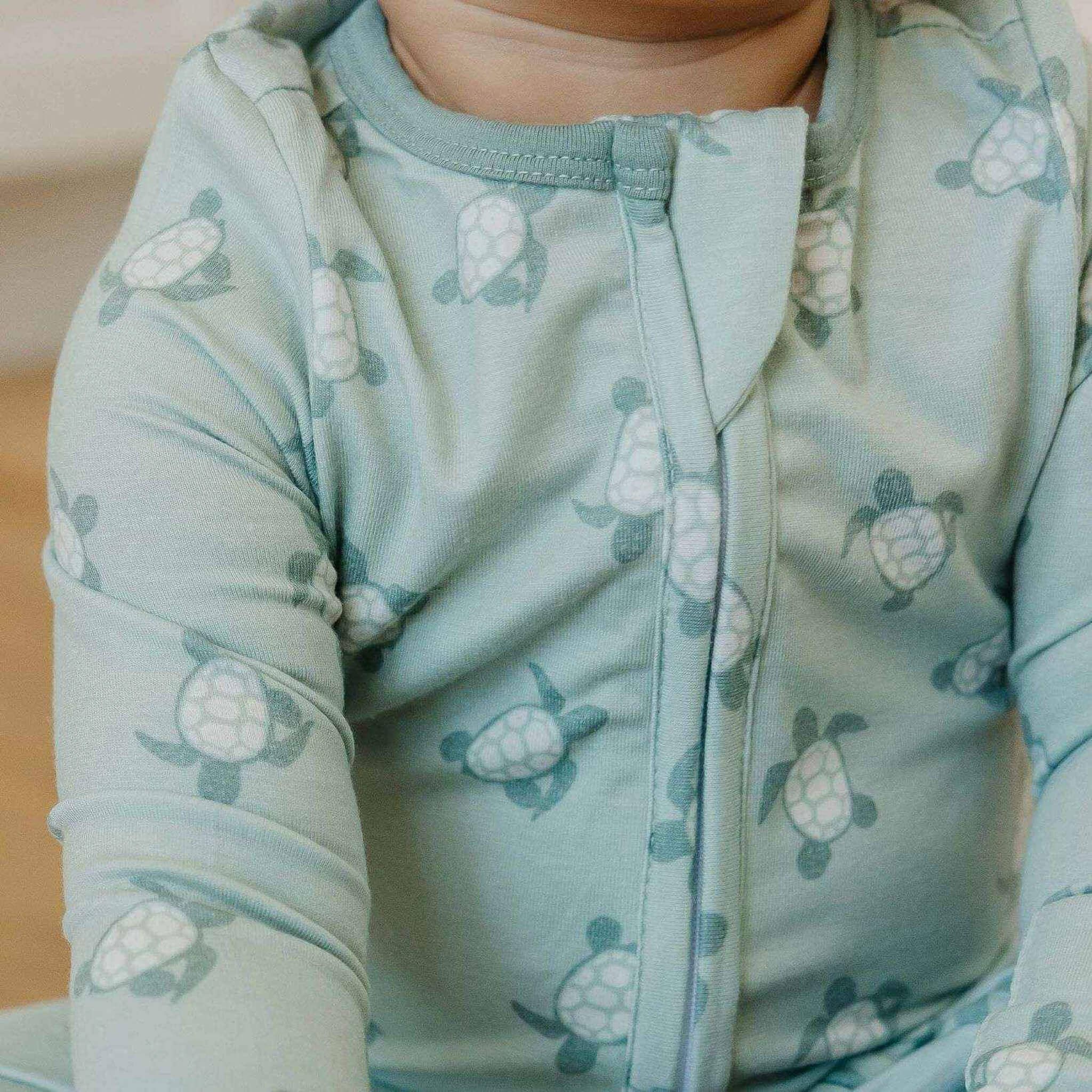 Copper Pearl Zip-Up Footie Pajama - Wade