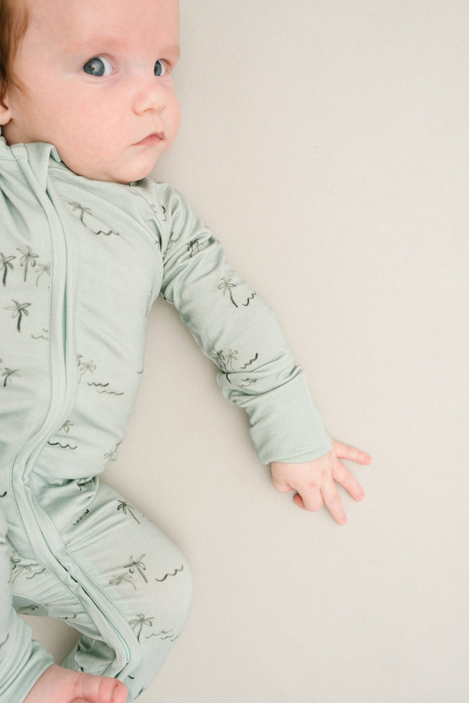 Little One Shop Bamboo Convertible Romper - Palm Breeze