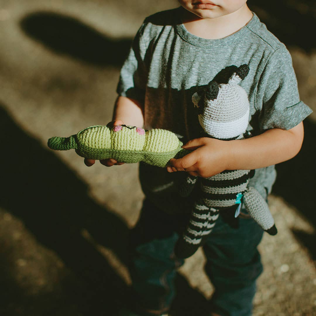 Pebble - Pretend Play Food Rattle - Green Peapod