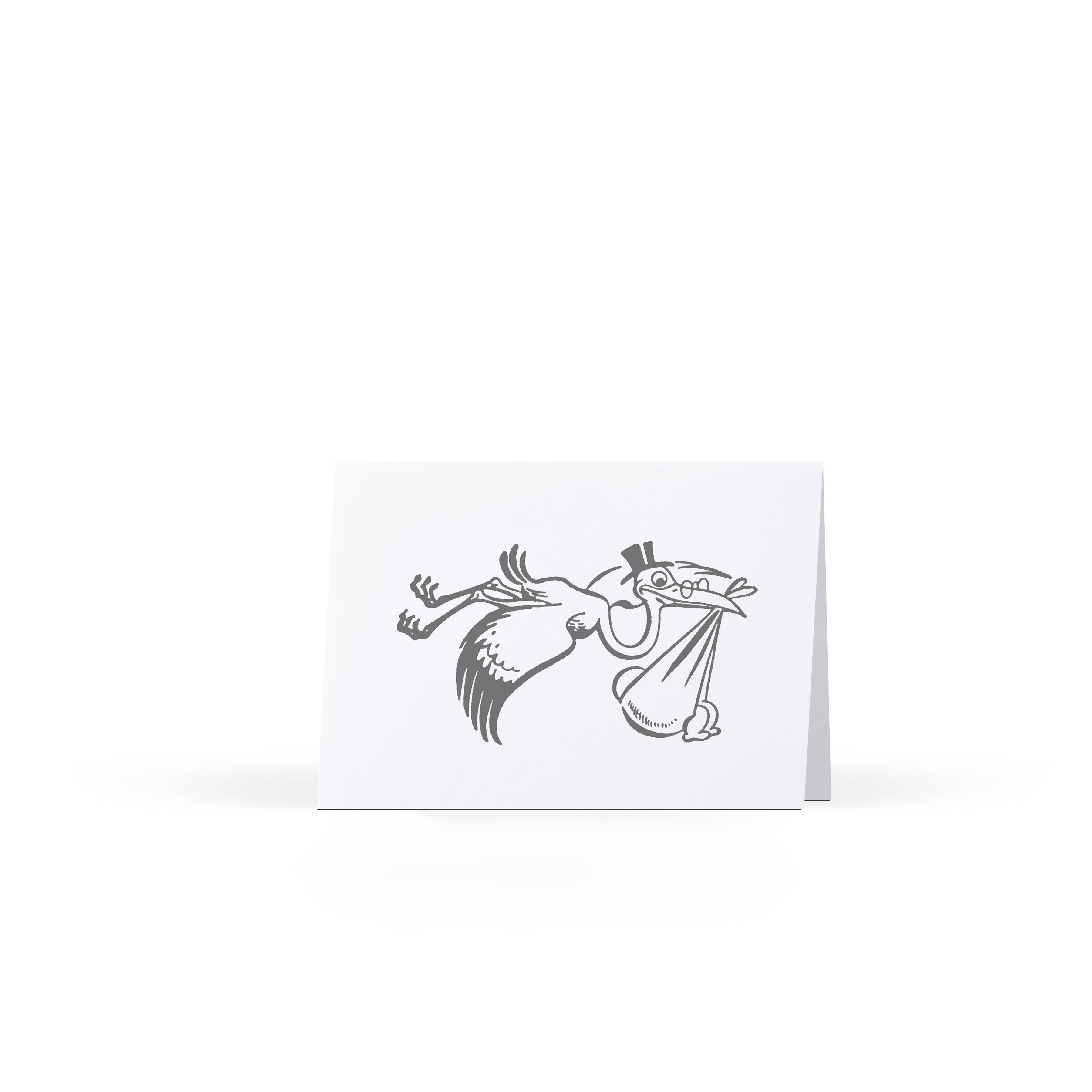 Sweet Bippy Press - Mini Stork Greeting Card