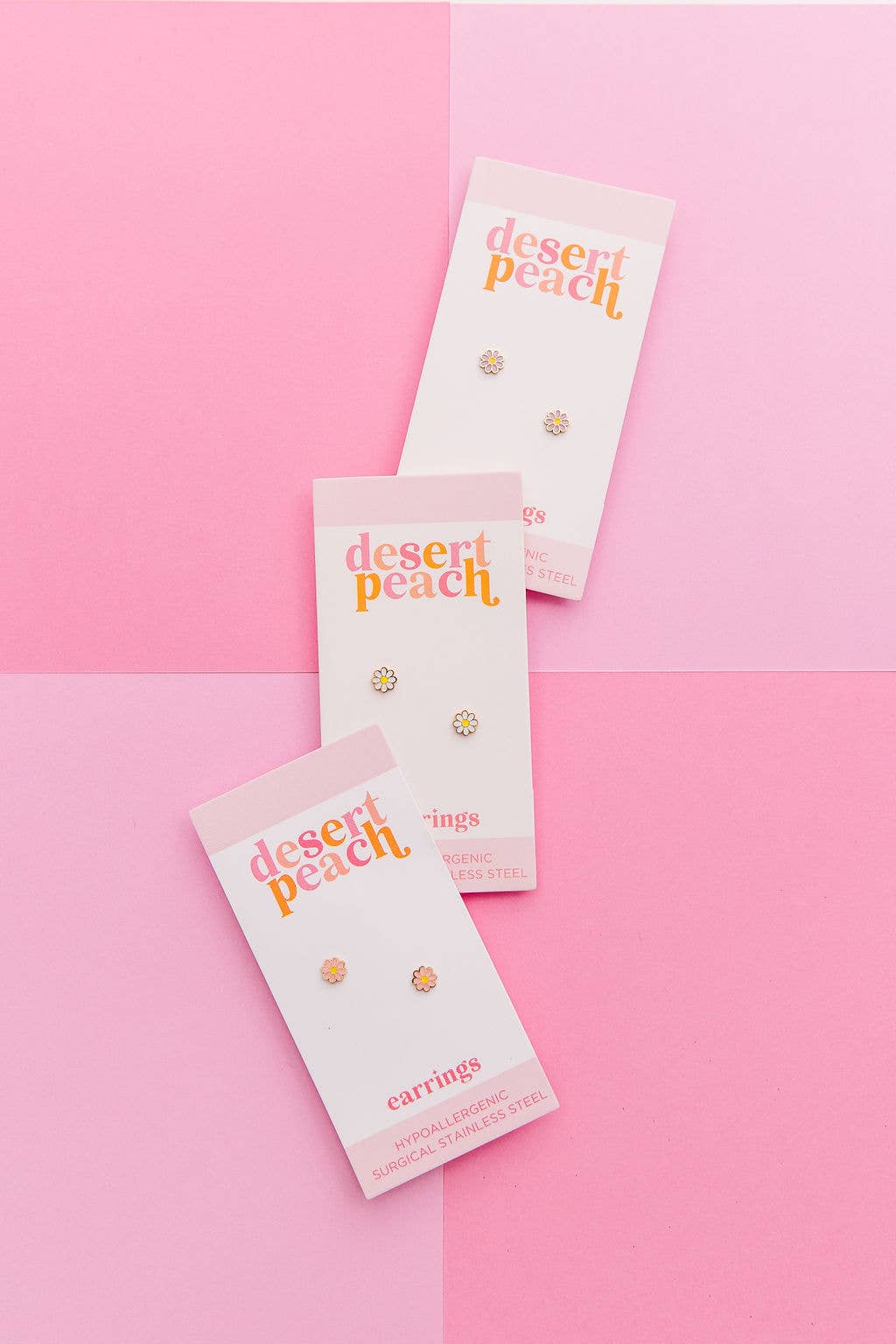 Desert Peach - Daisy Stud Earrings