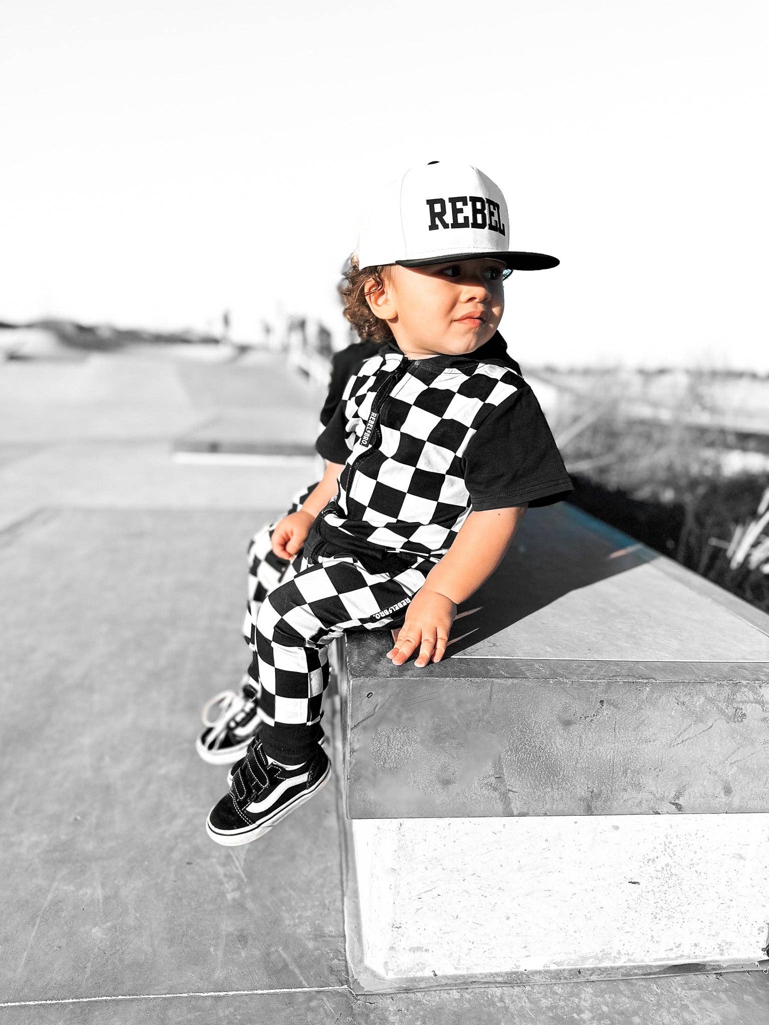 Rebel Bro Hooded Rebel Short Sleeve Romper - Venice