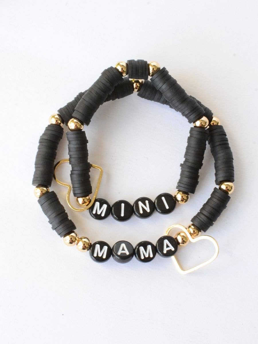 Two and Crew - Mama & Mini Black Bracelet Set