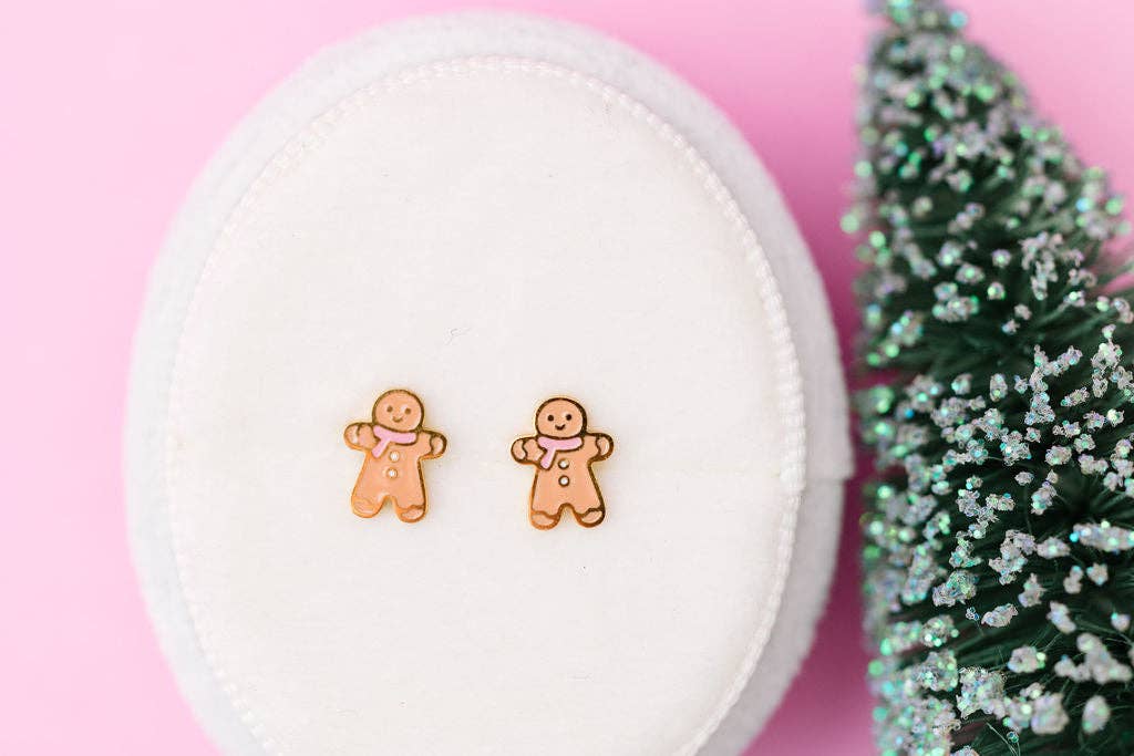 Desert Peach - Gingerbread Stud Earrings