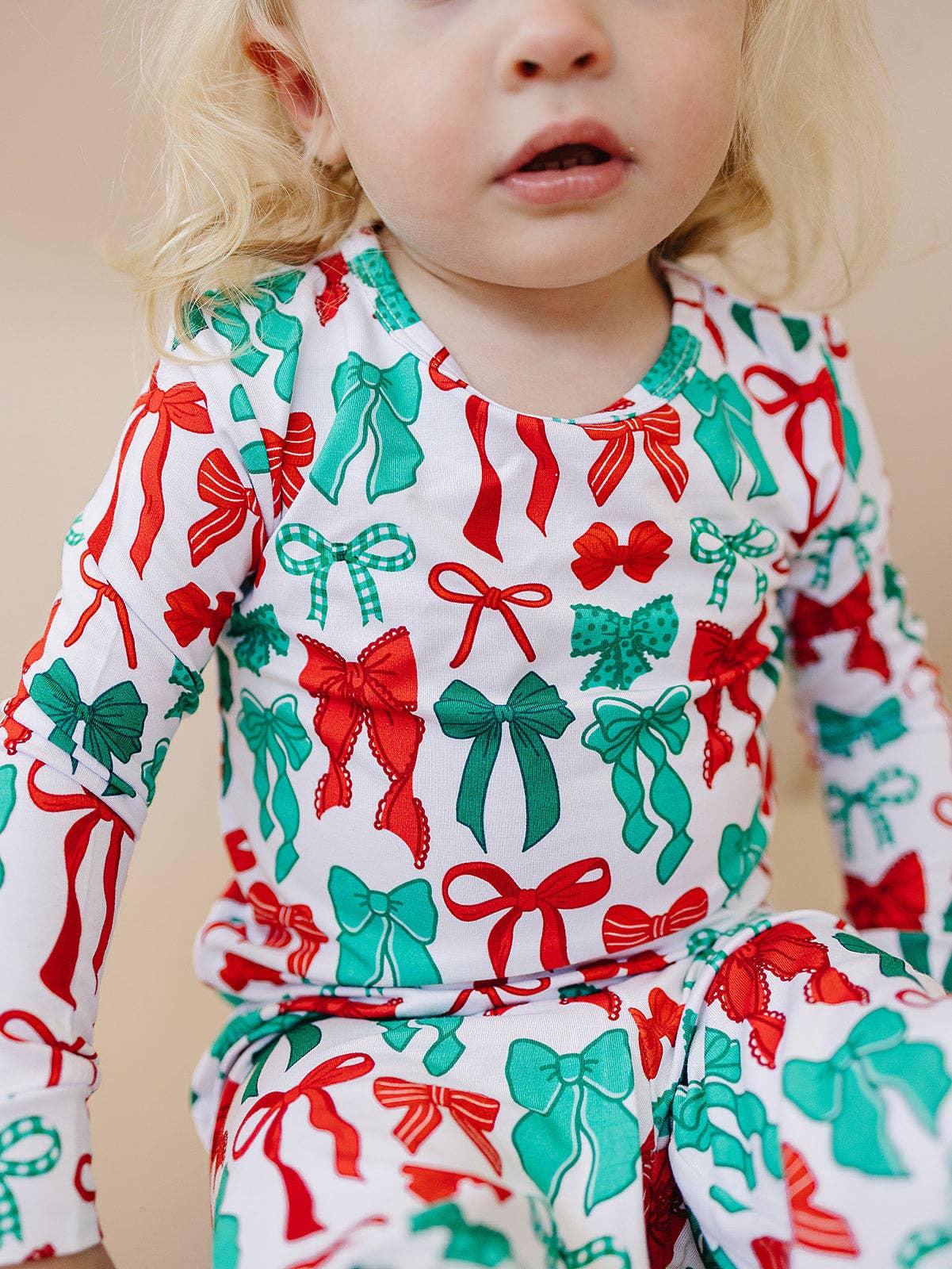 Lucky Panda Kids Bamboo PJs - Merry Bows