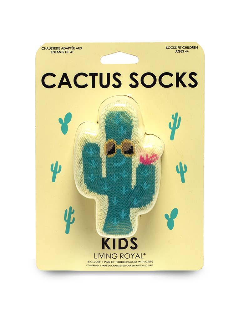 Living Royal  Packaged Crew Socks - Cool Cactus