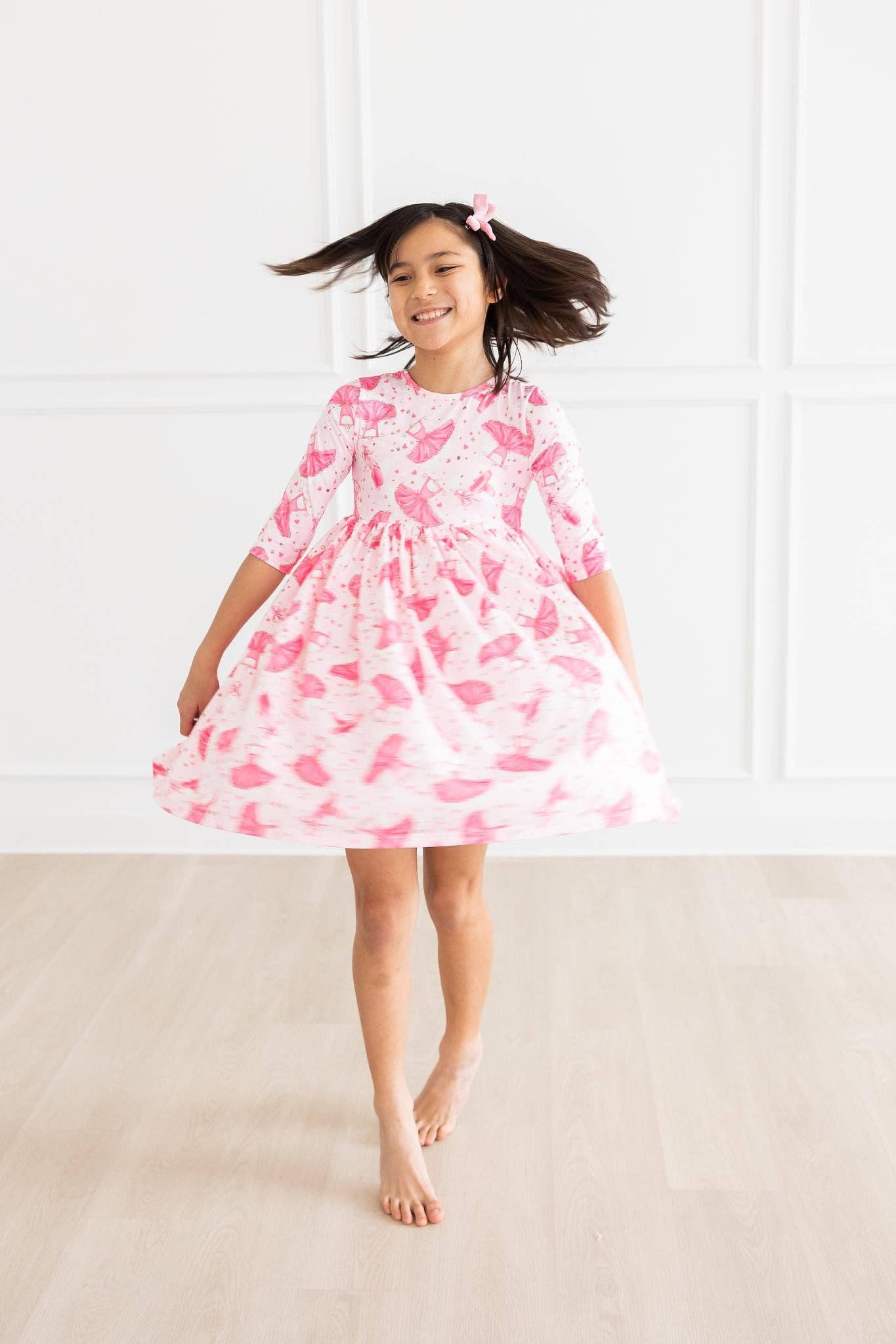 Mila & Rose - Pirouette 3/4 Sleeve Pocket Twirl Dress