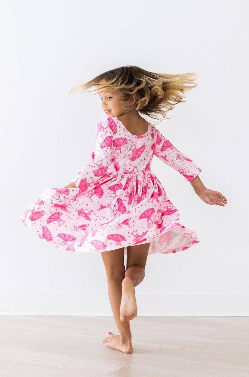 Mila & Rose - Pirouette 3/4 Sleeve Pocket Twirl Dress