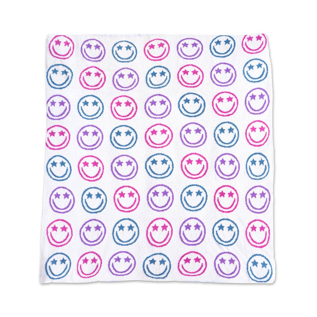 Living Royal Throw Blanket - Star Eyes Happy Faces