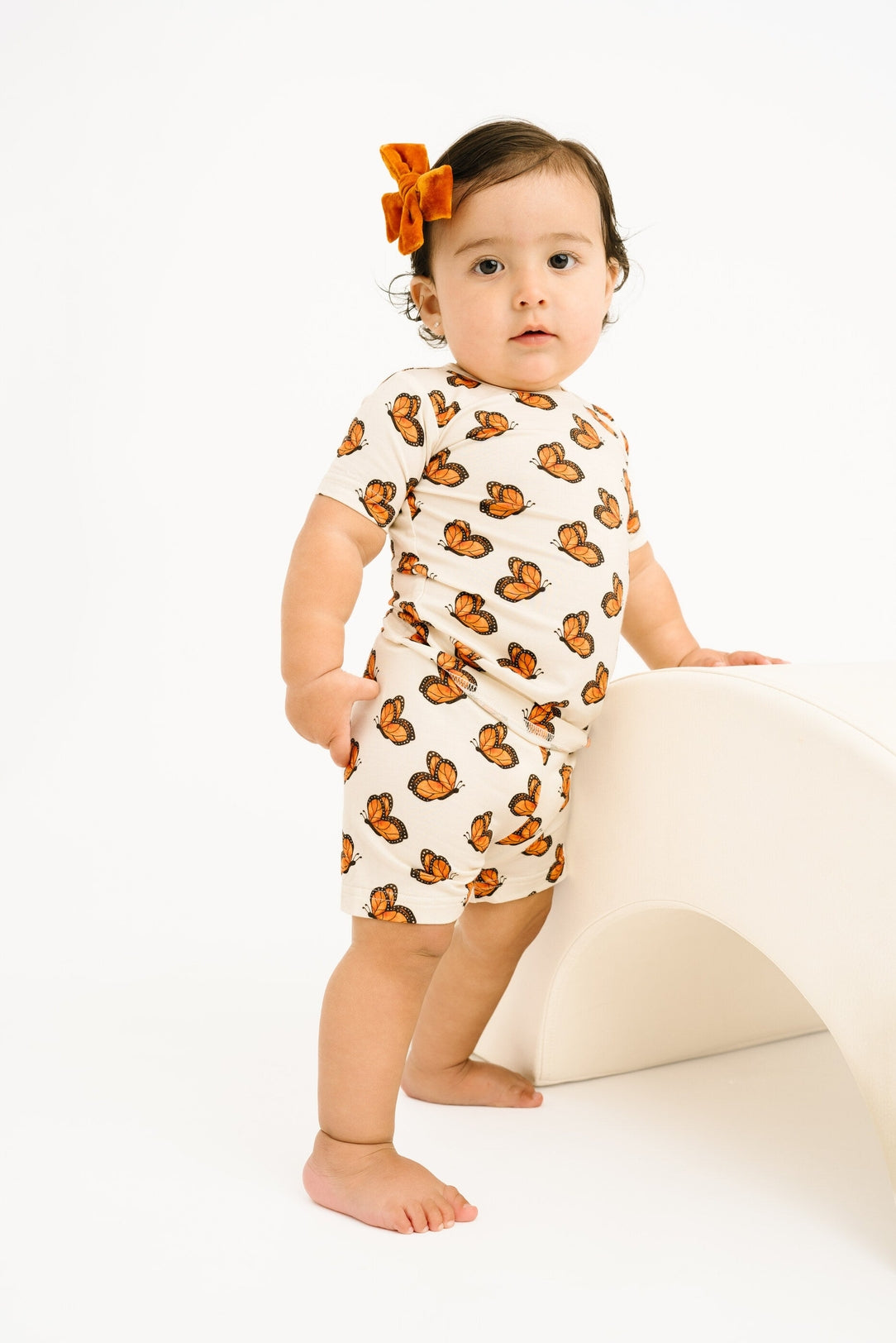 Little One Shop Bamboo Short Sleeve PJ Set - Butterfly Breeze