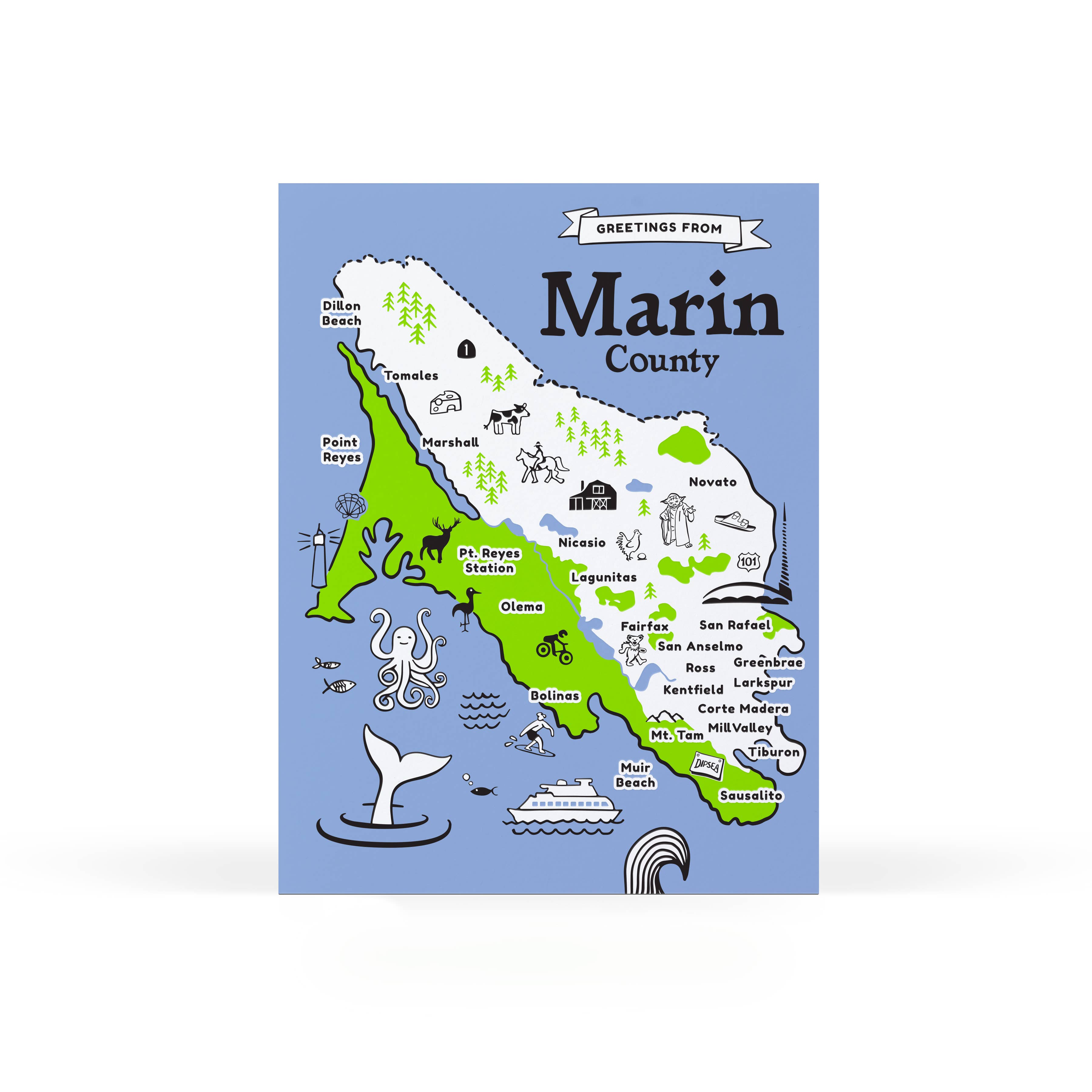 Sweet Bippy Press - Marin County Greeting Card