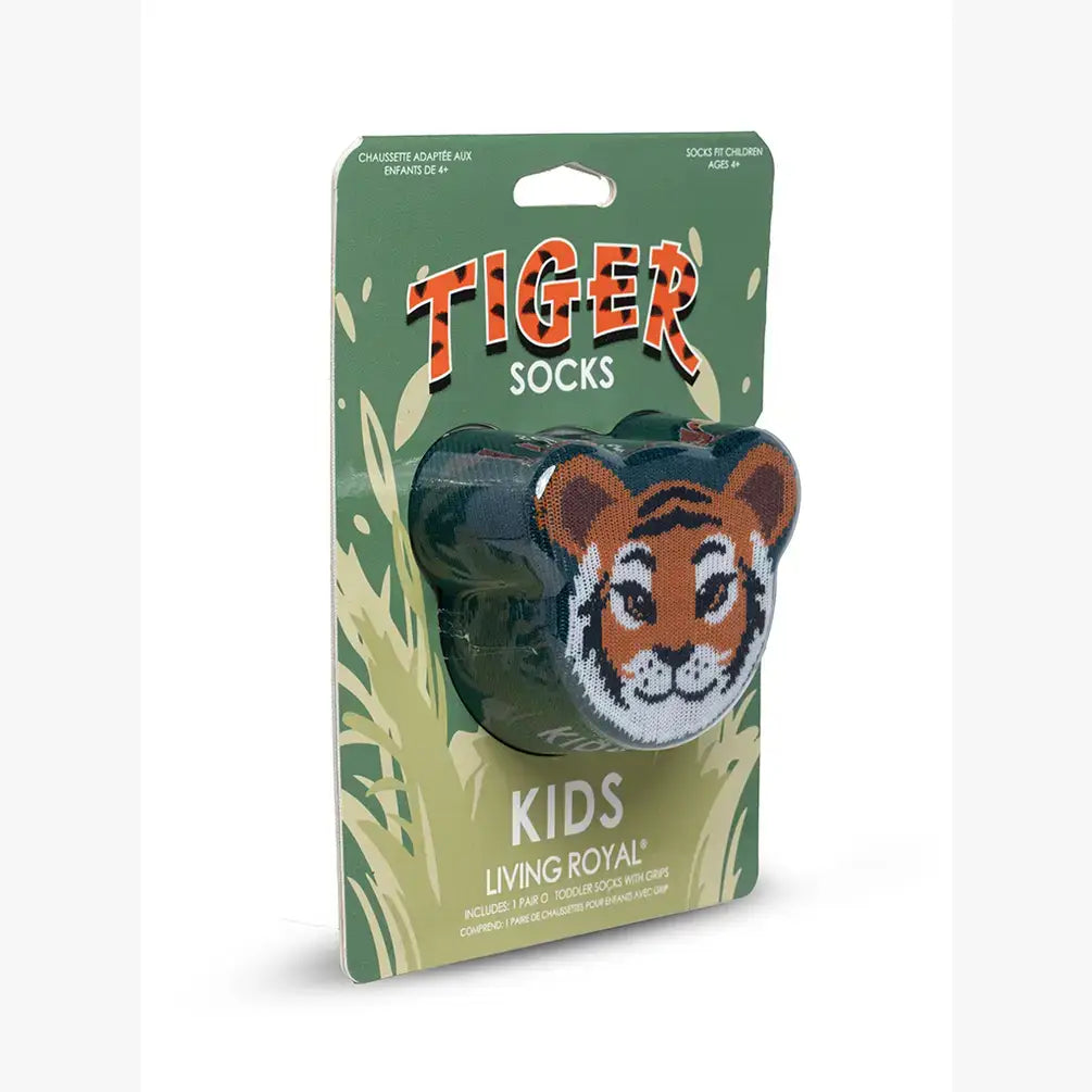 Living Royal 3D Packaged Crew Socks - Tiger Cub