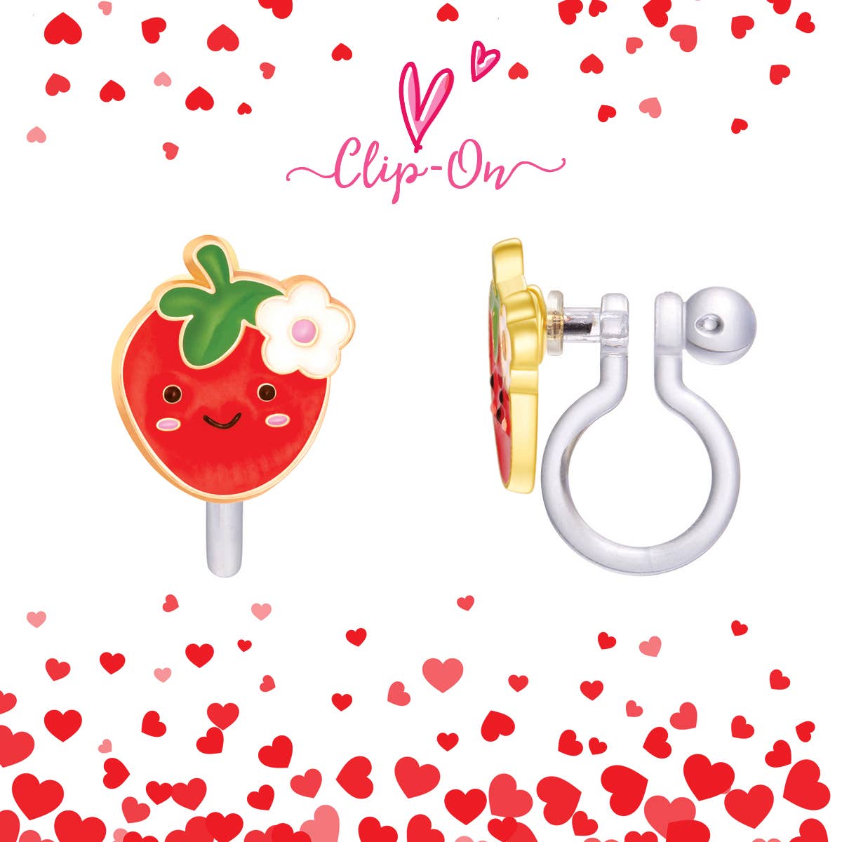 Girl Nation CLIP ON Earrings - You're Berry Cute
