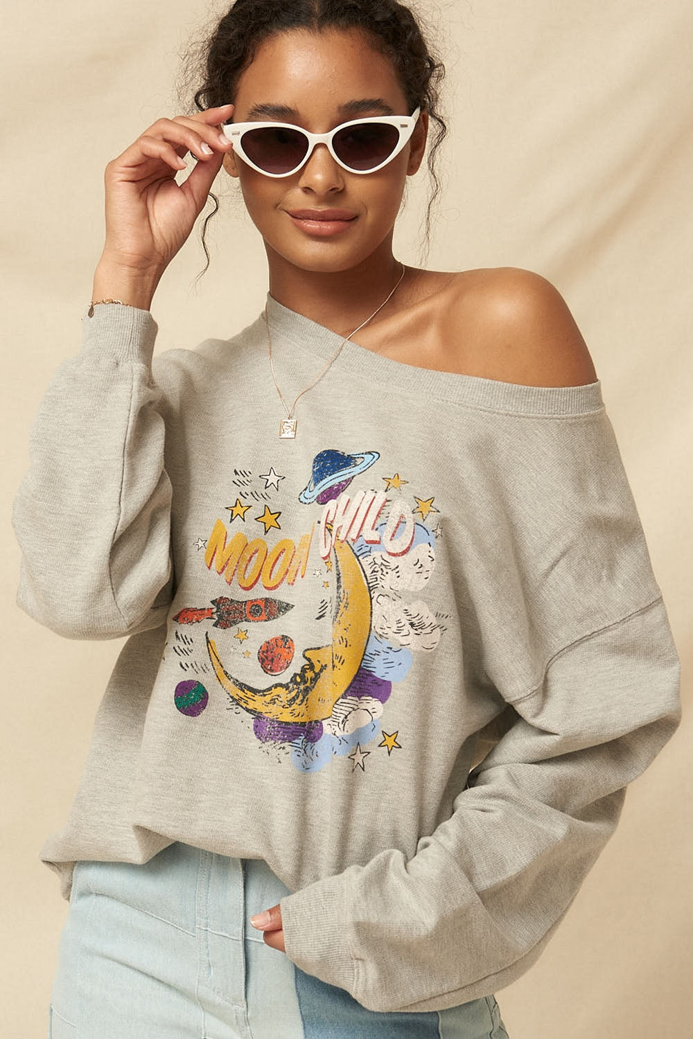 Moon Child Vintage Graphic Sweatshirt (Final Sale)
