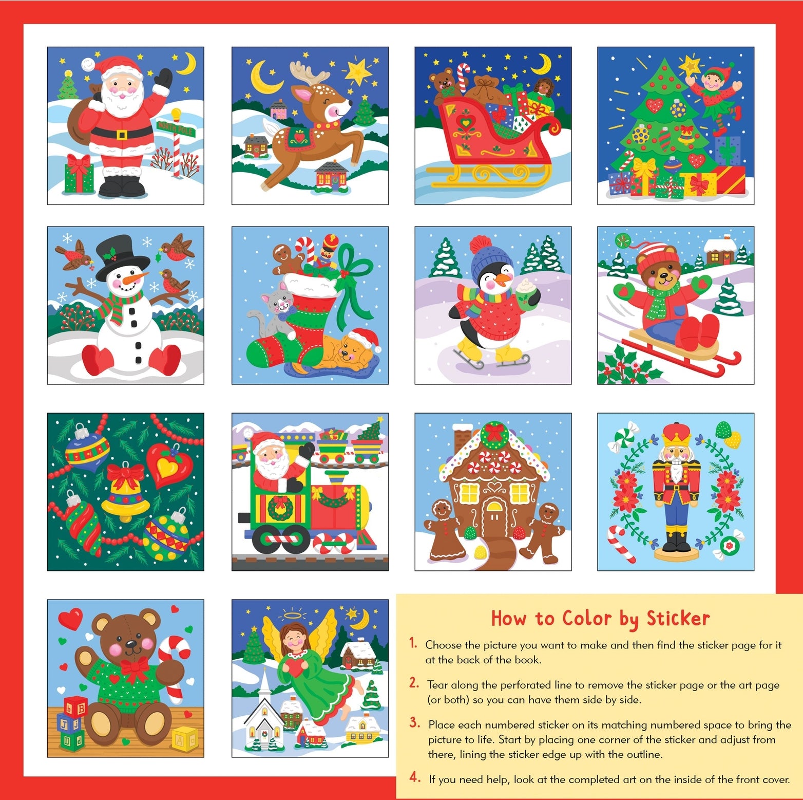 My First Color-By-Sticker Book - Christmas