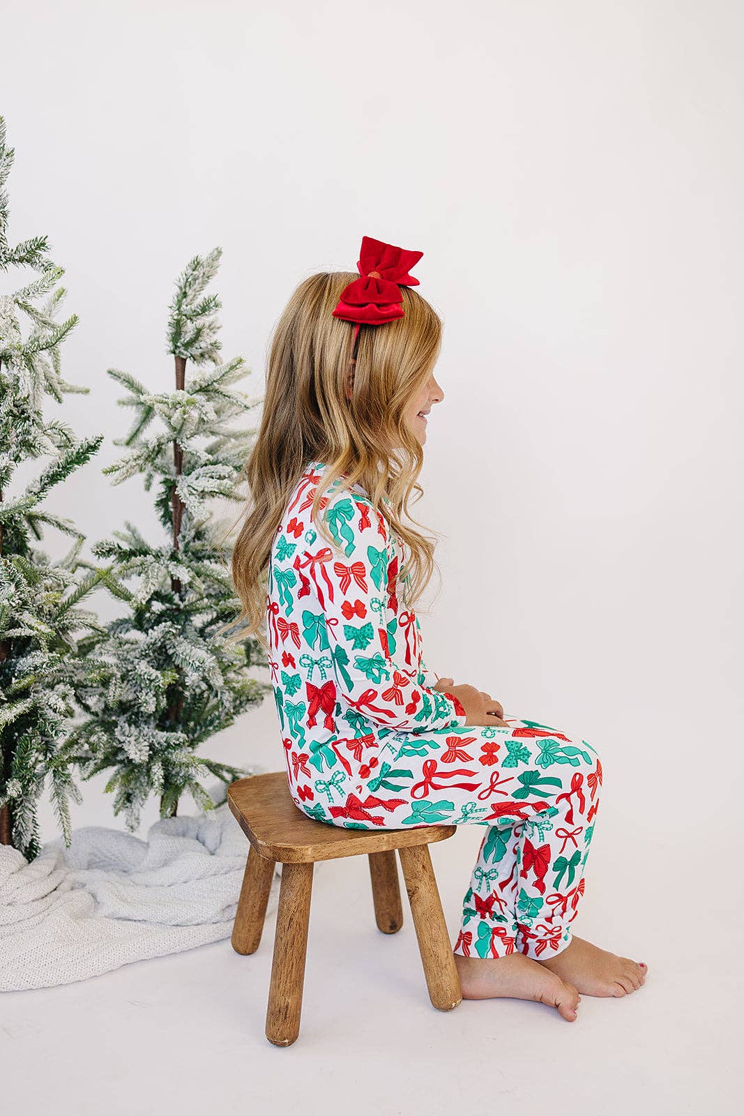 Lucky Panda Kids Bamboo PJs - Merry Bows