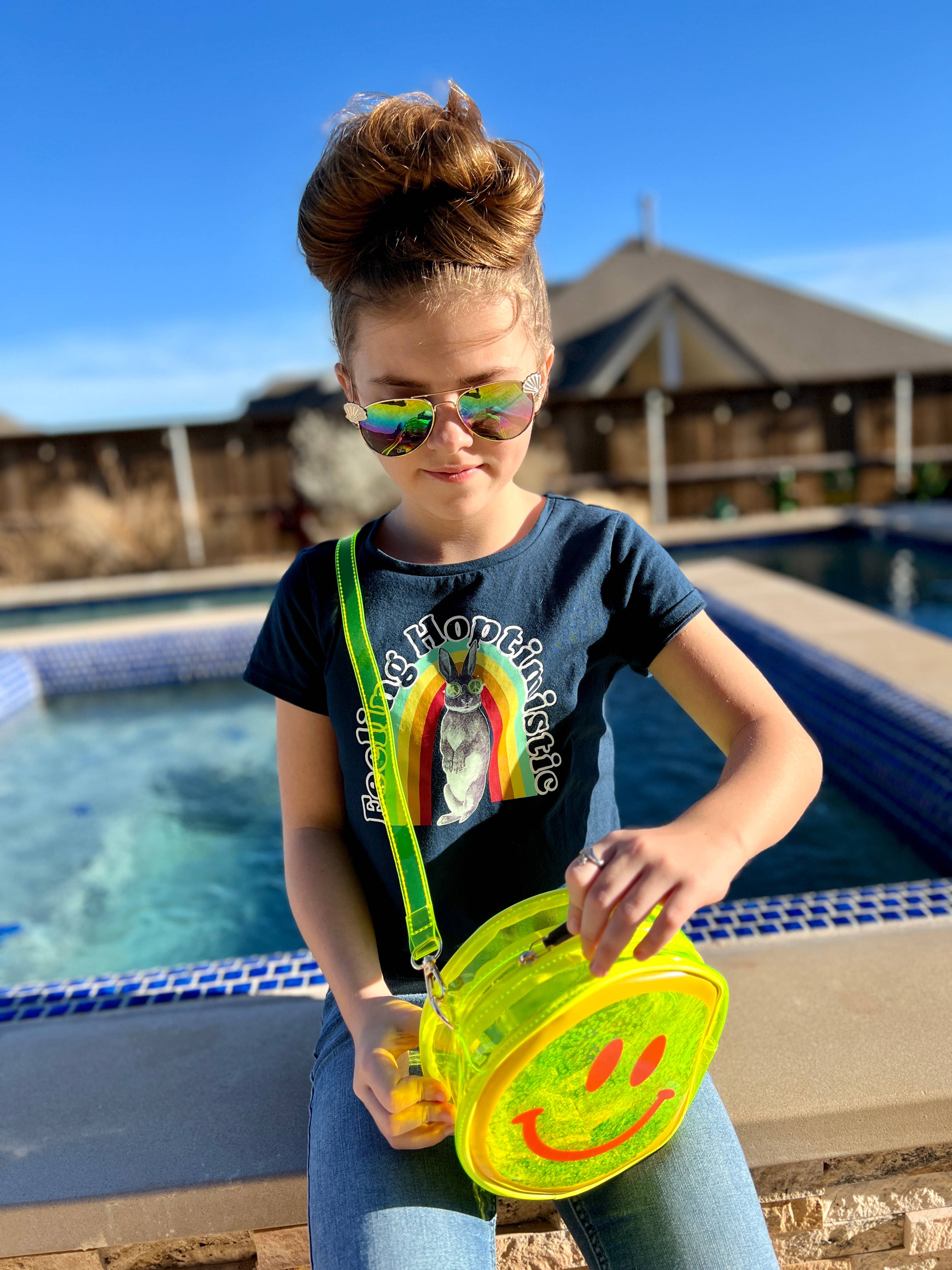 Bewaltz - Jelly Handbag - Yellow Smiley Face