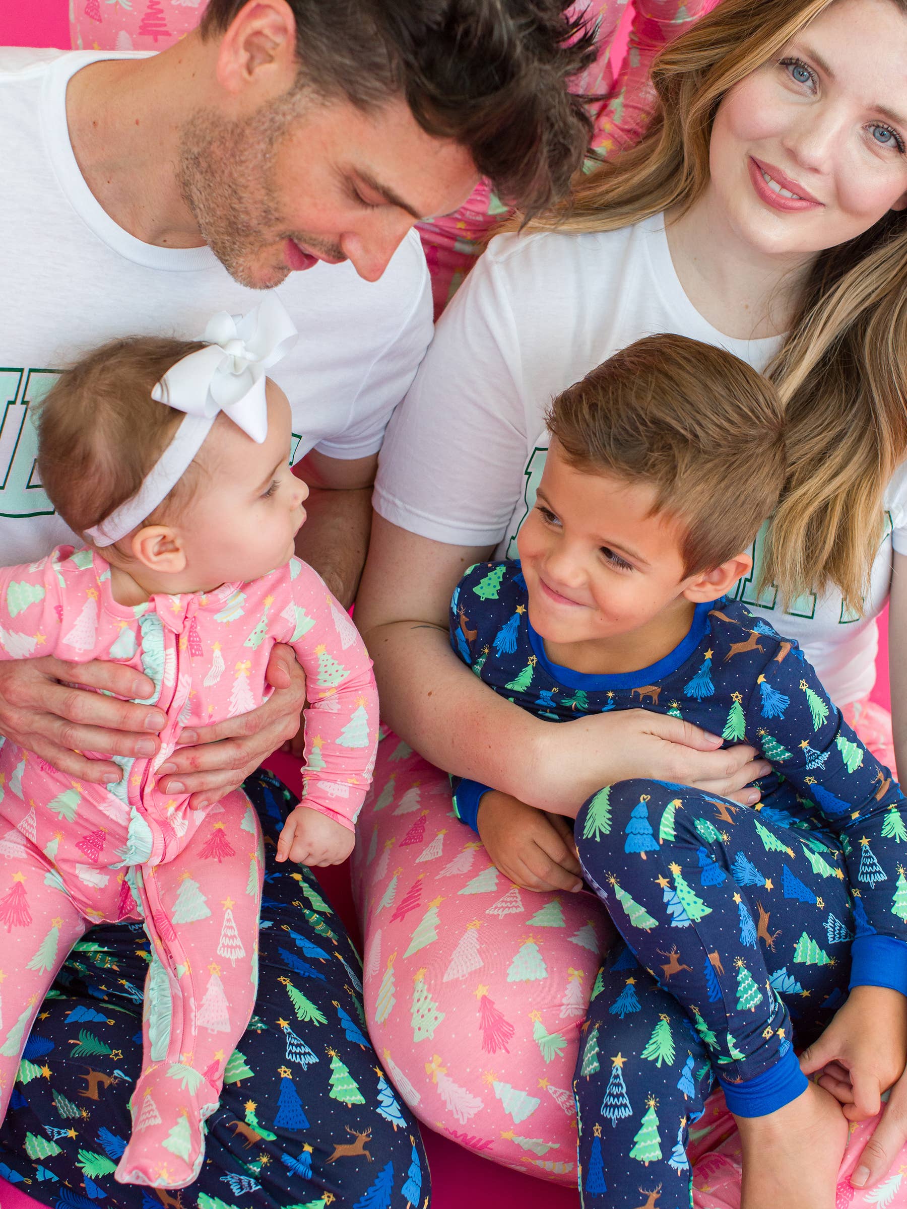 RuggedButts - Merry Blue Pines Bamboo Long Sleeve Pajama Set (Final Sale)