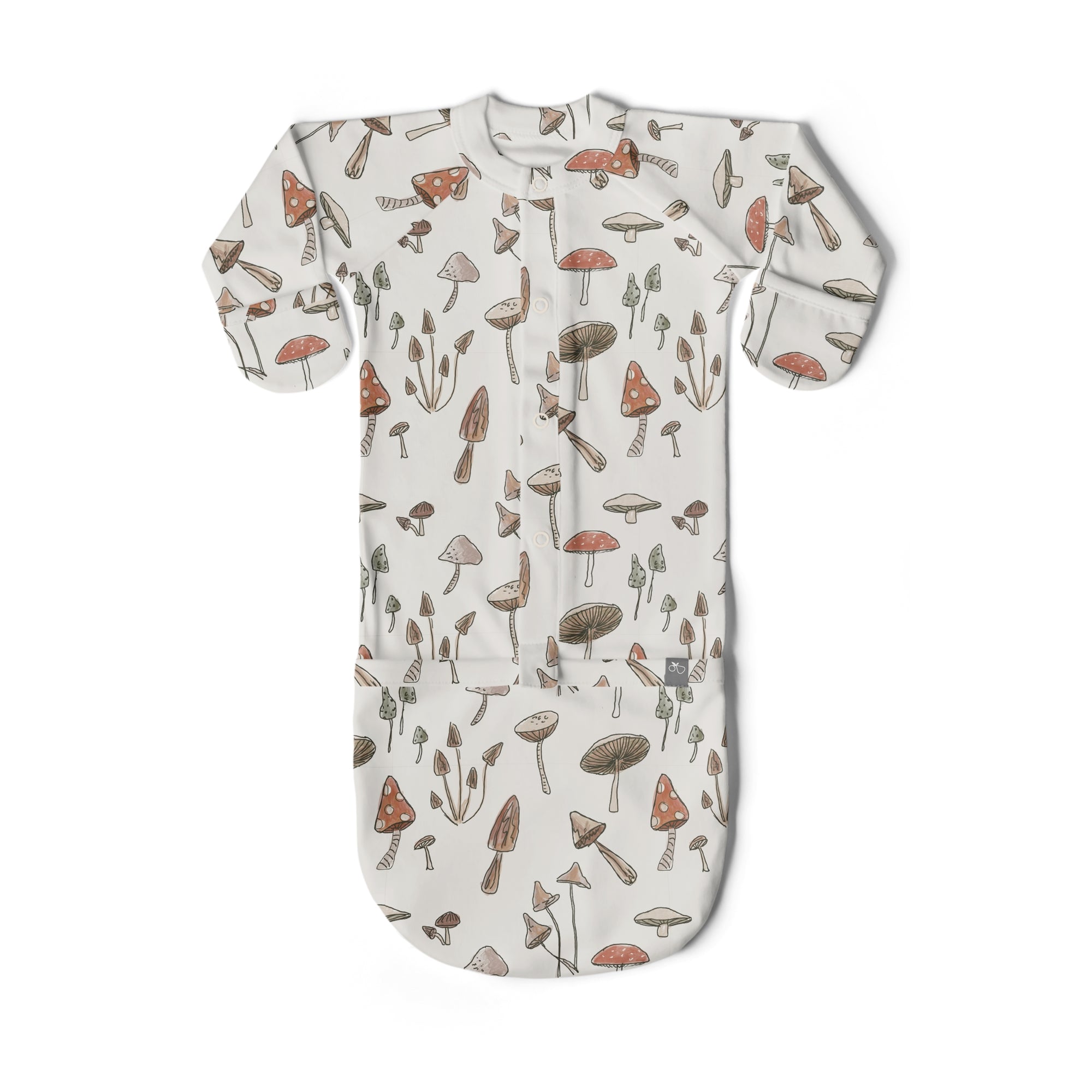 goumikids 24 Hour Convertible Baby Sleeper Gown - Toadstool