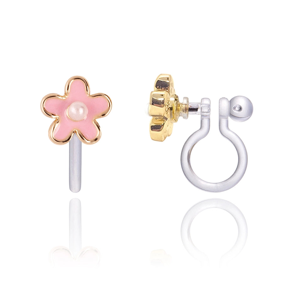 Girl Nation Earrings - Pink Flower