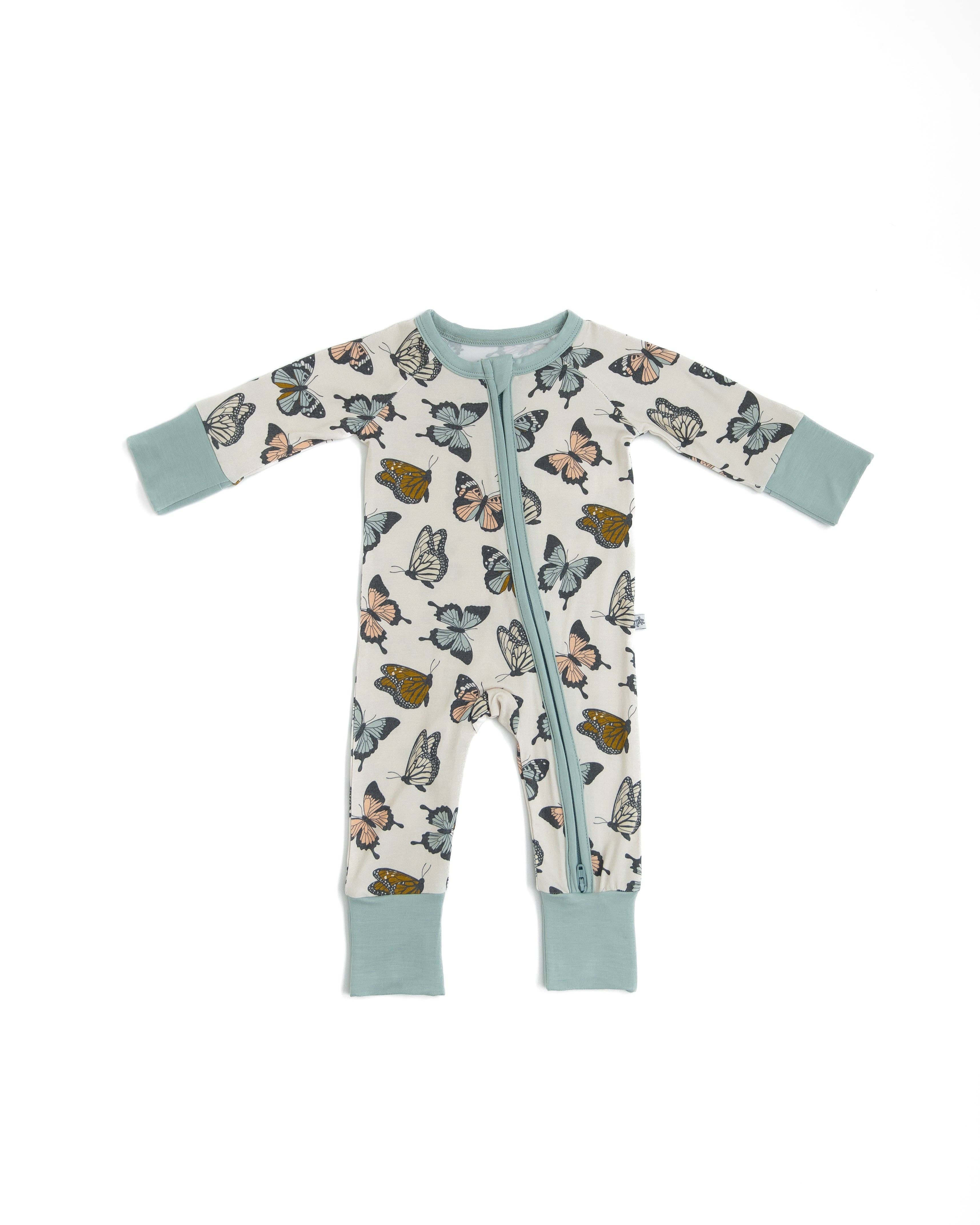 Hugga Babies Bamboo Convertible Romper - Social Butterfly