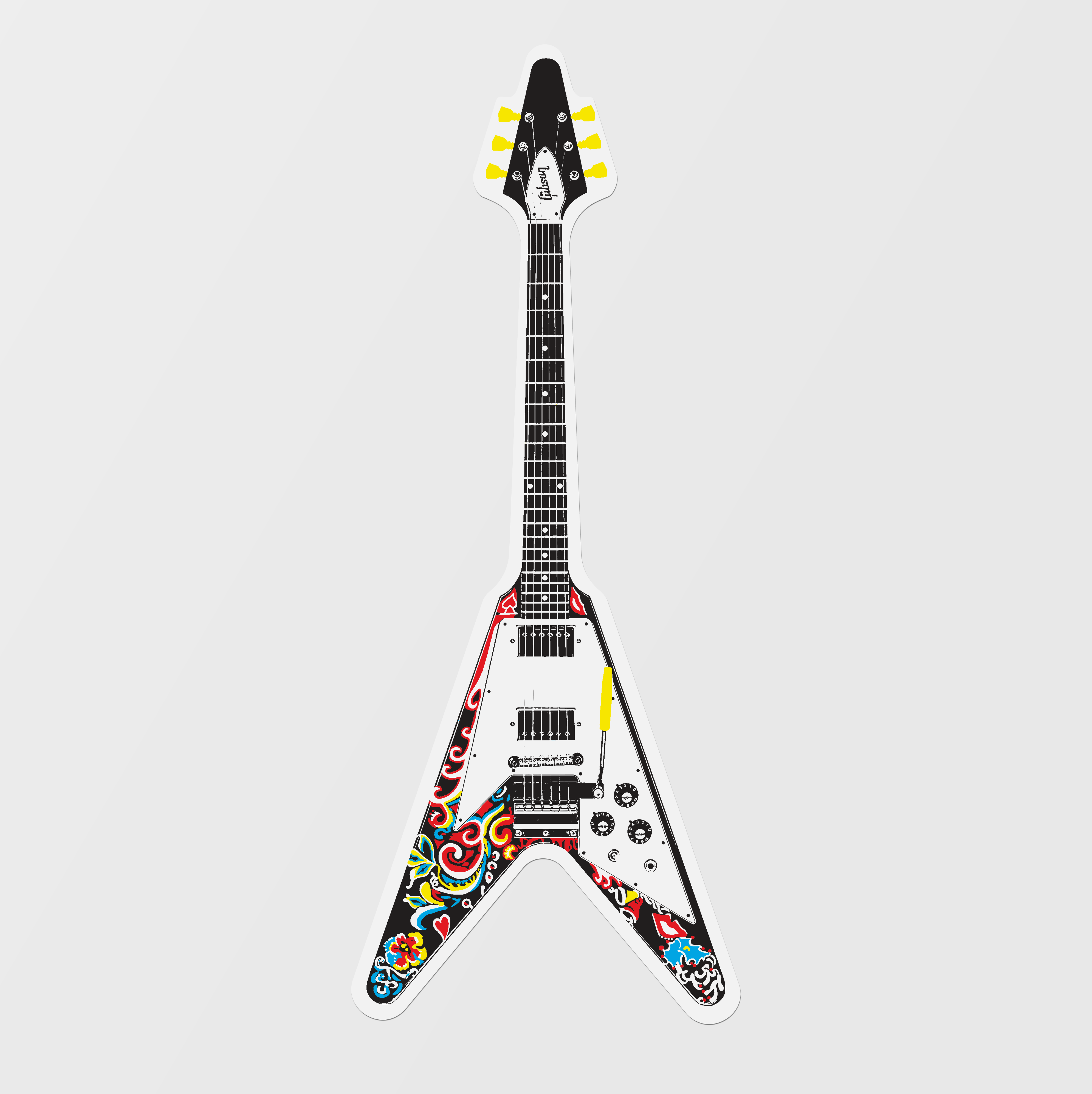 Sweet Bippy Press - Guitar Sticker Sheet - Hendrix