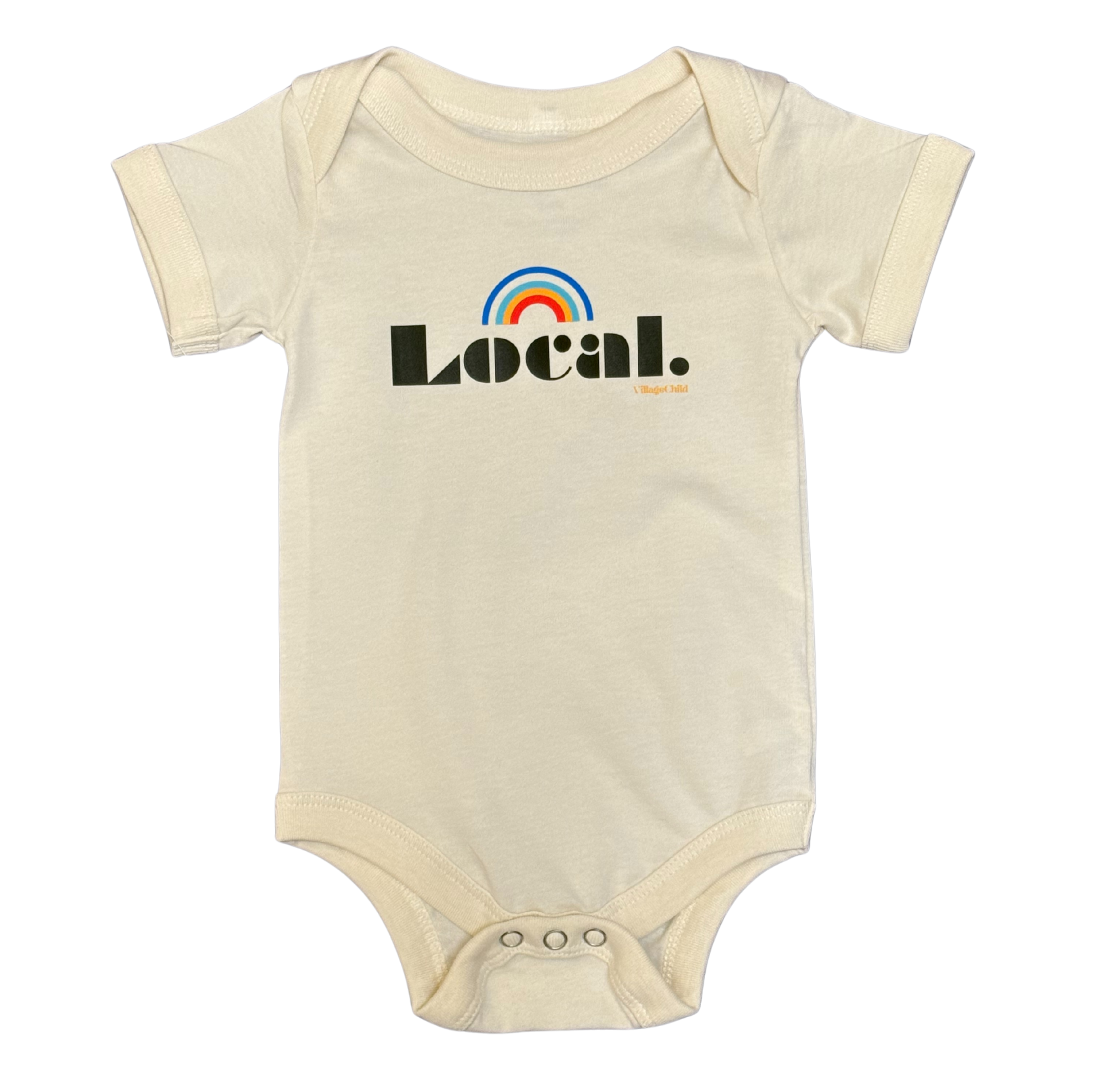Village Child Hand-Pressed Unisex Graphic Tee - 🌈 Local (Natural)