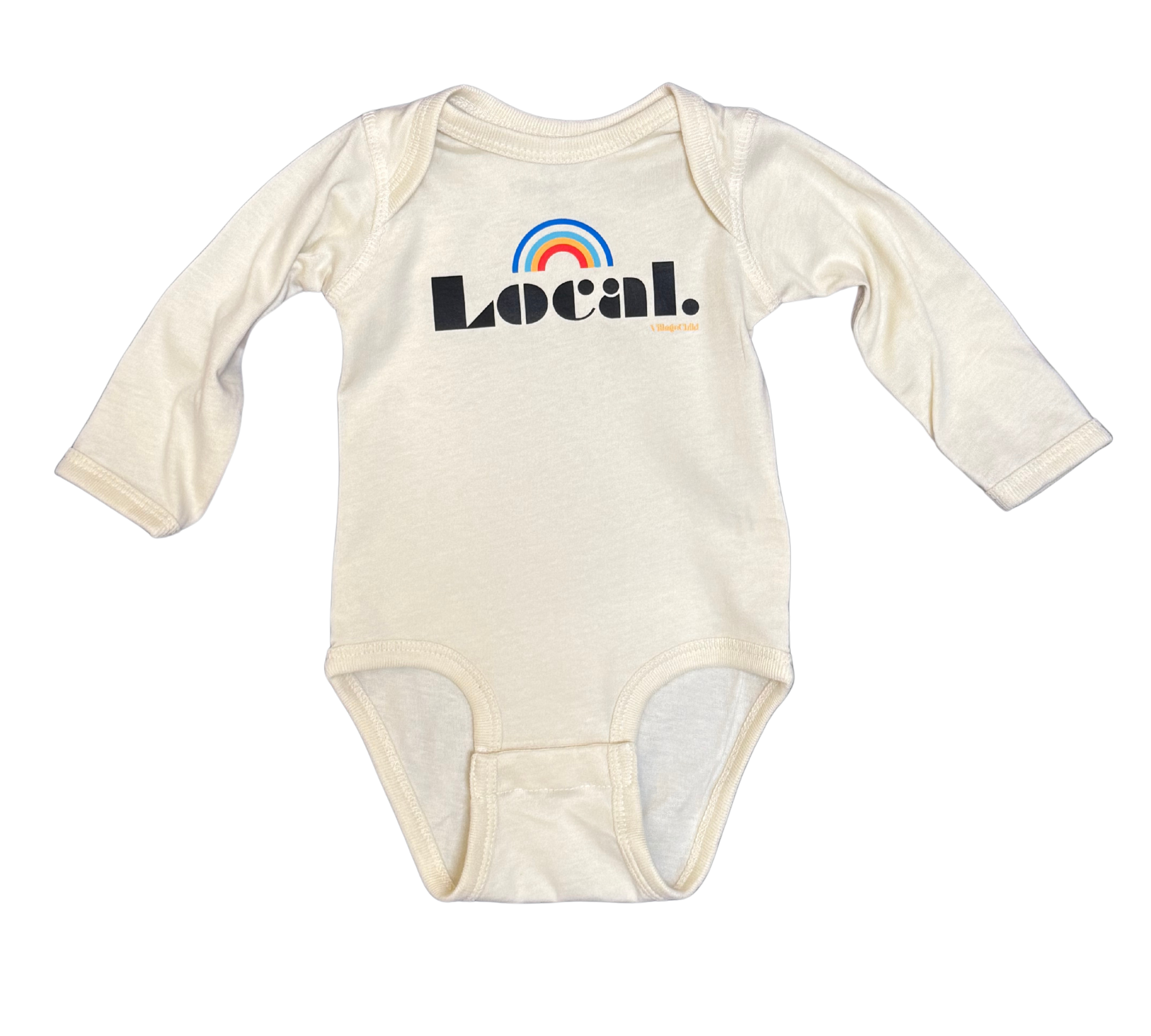 Village Child Hand-Pressed Unisex Graphic Tee - 🌈 Local (Natural)