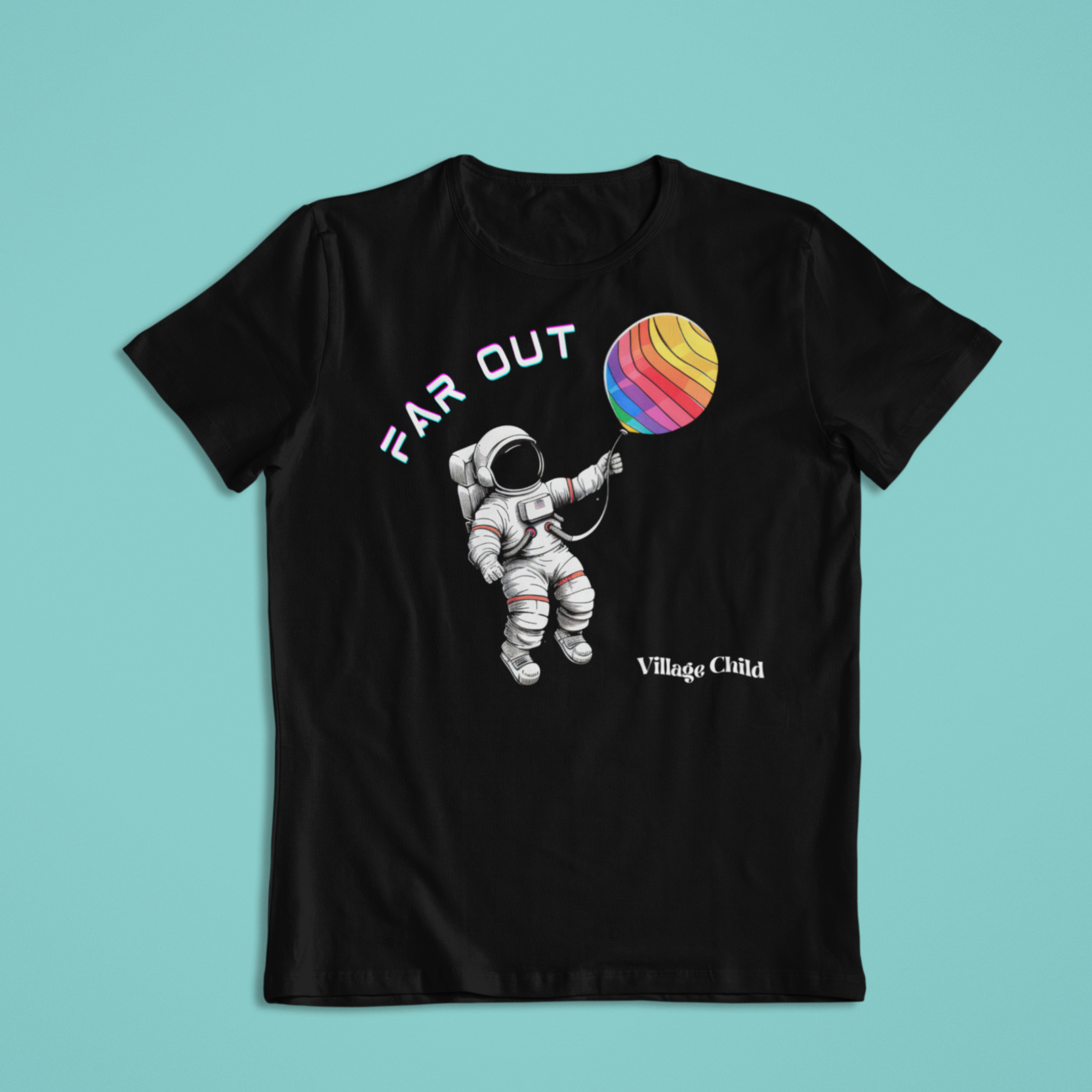 Village Child Hand Pressed Graphic Tee - Far Out